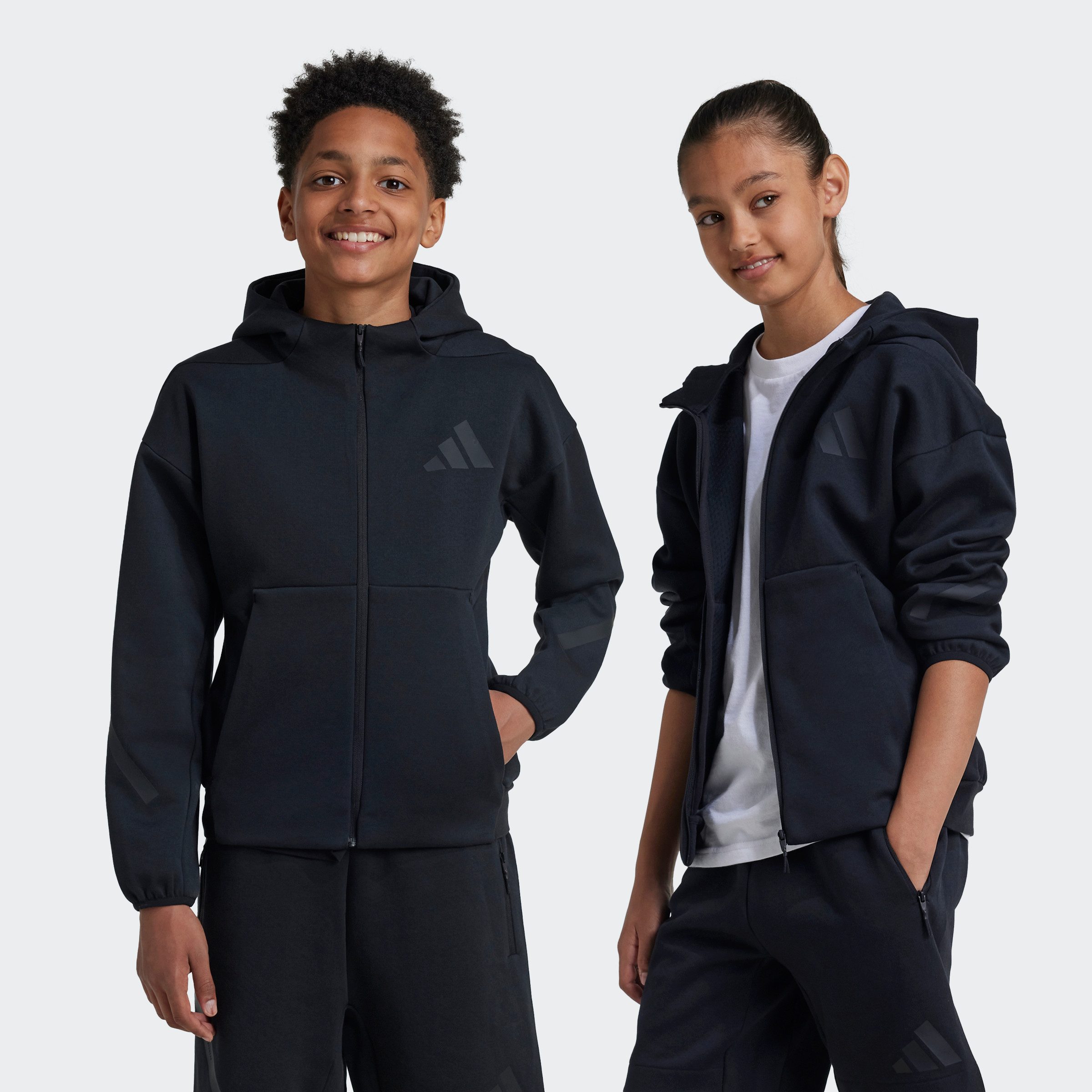 Adidas Z.N.E. Trainingsjack met Capuchon en Lange Rits Kids