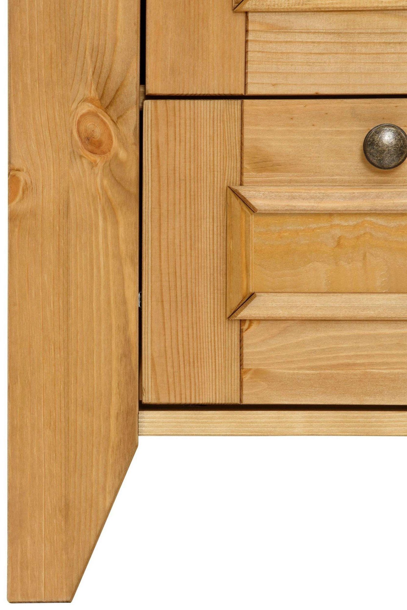 Home affaire Kledingkast Skandinavia Massief hout, met spiegel en ophangmogelijkheden aan de zijkant