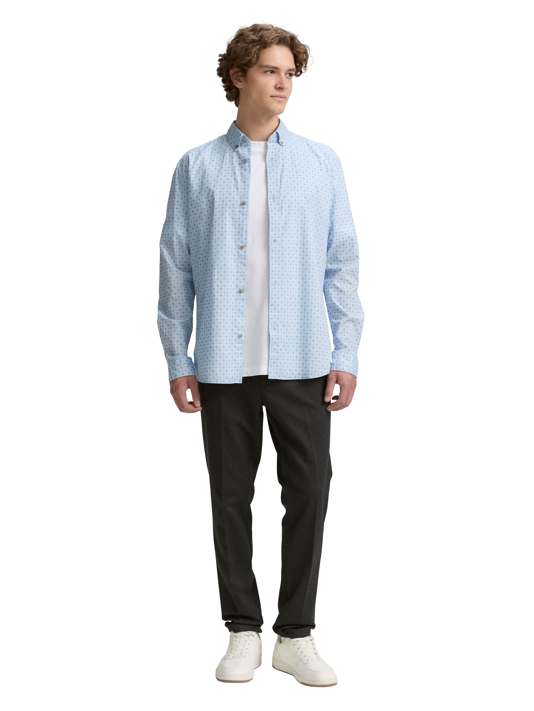Tom Tailor Denim Overhemd met lange mouwen POPLIN met gestreept patroon