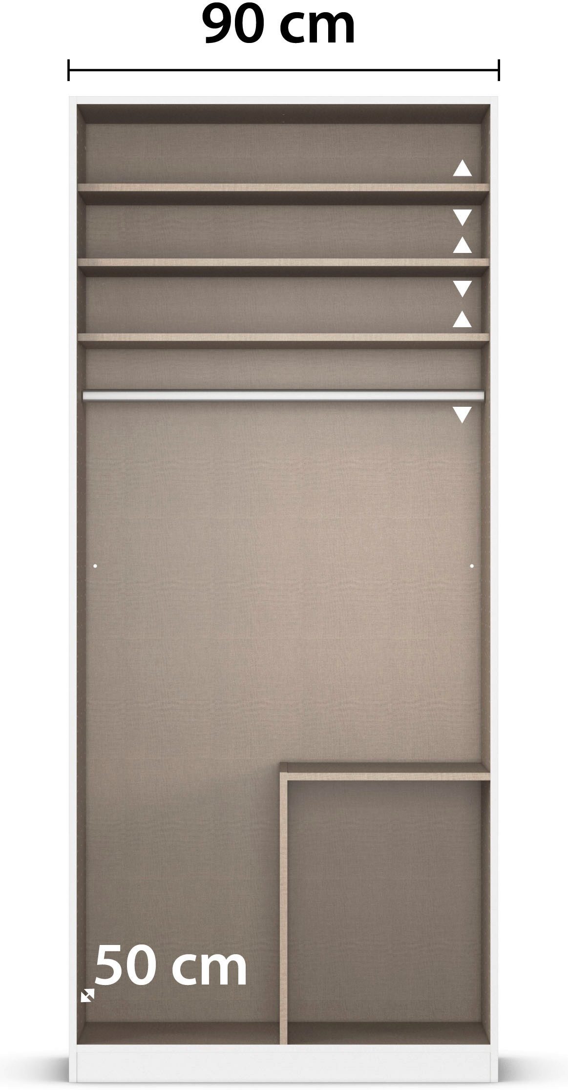 rauch Draaideurkast Kledingkast kast garderobe AGORDO met decor- of hoogglansfront