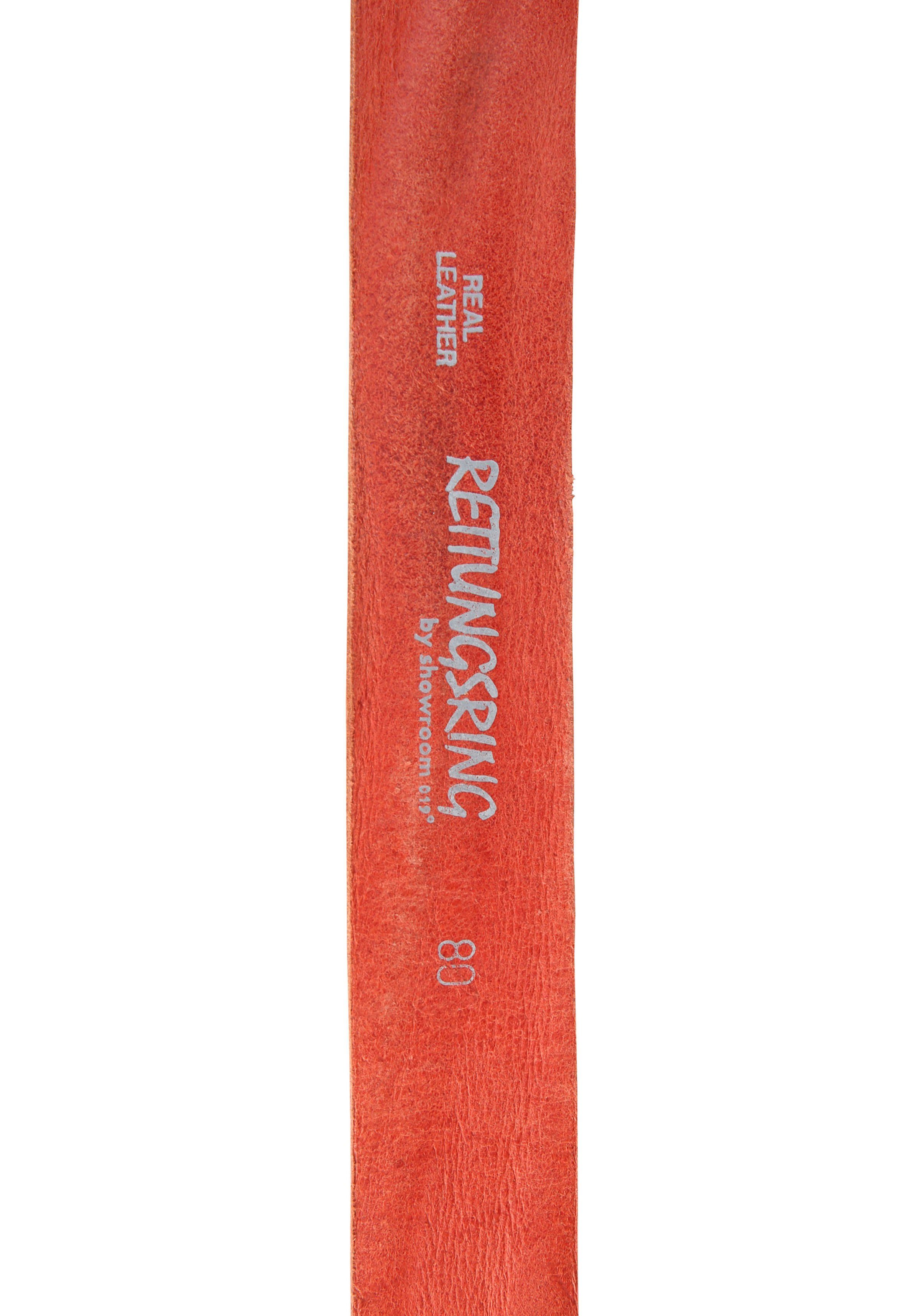 RETTUNGSRING by showroom 019° Leren riem met verwisselbare sluiting "oester schelp zwart"