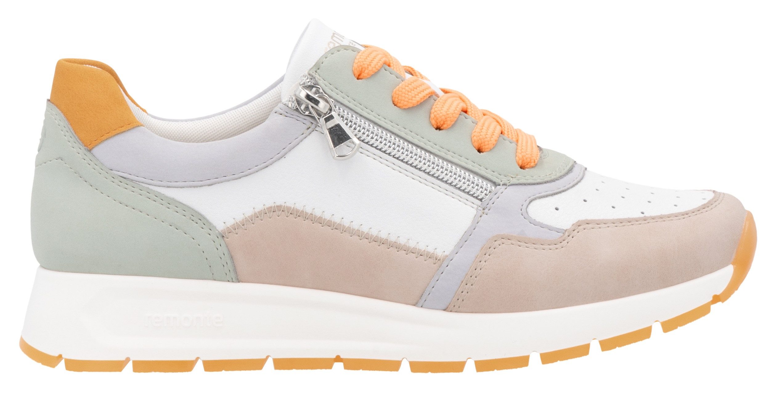 Remonte Sneakers met sleehak , vrijetijdsschoen, halfschoen, veterschoen met gepolsterde schacht
