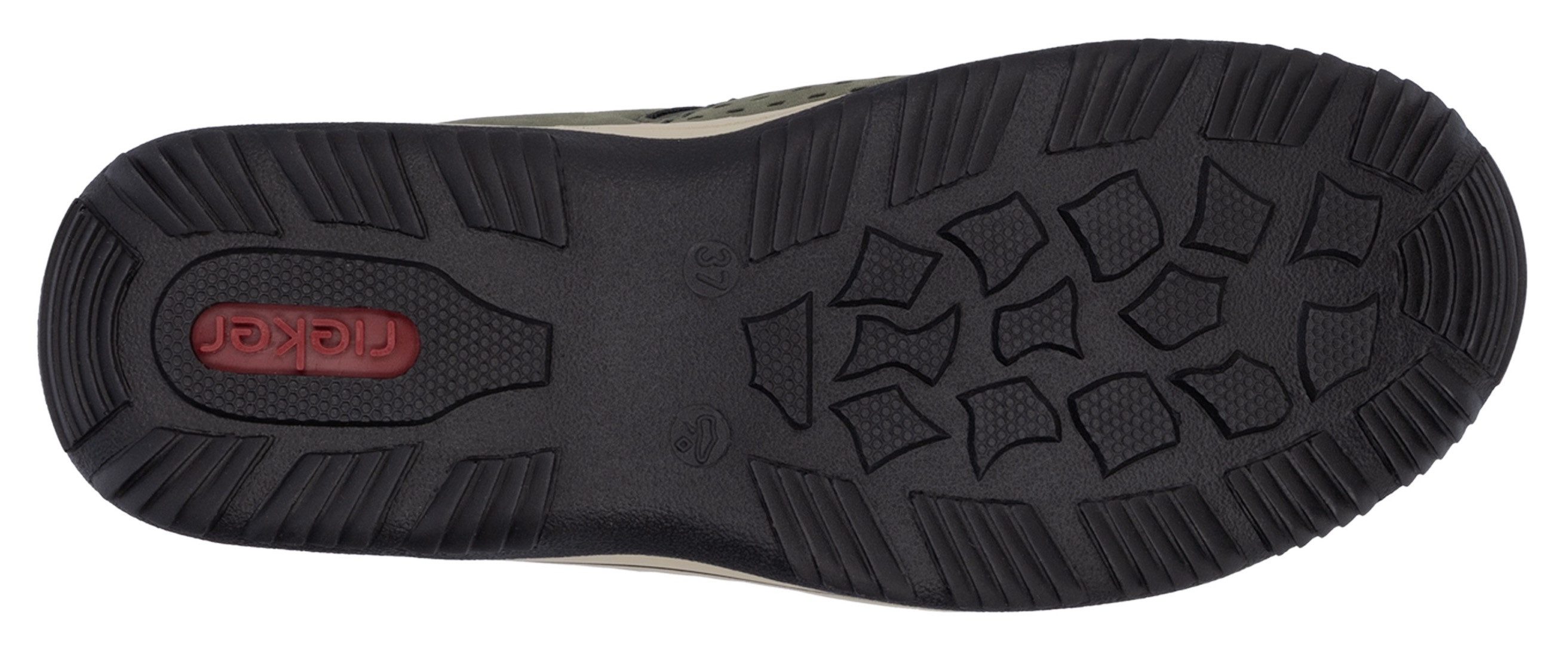 Rieker Slip-on sneakers , instapschoen, vrijetijdssneaker, lage schoen met opvallende loopzool