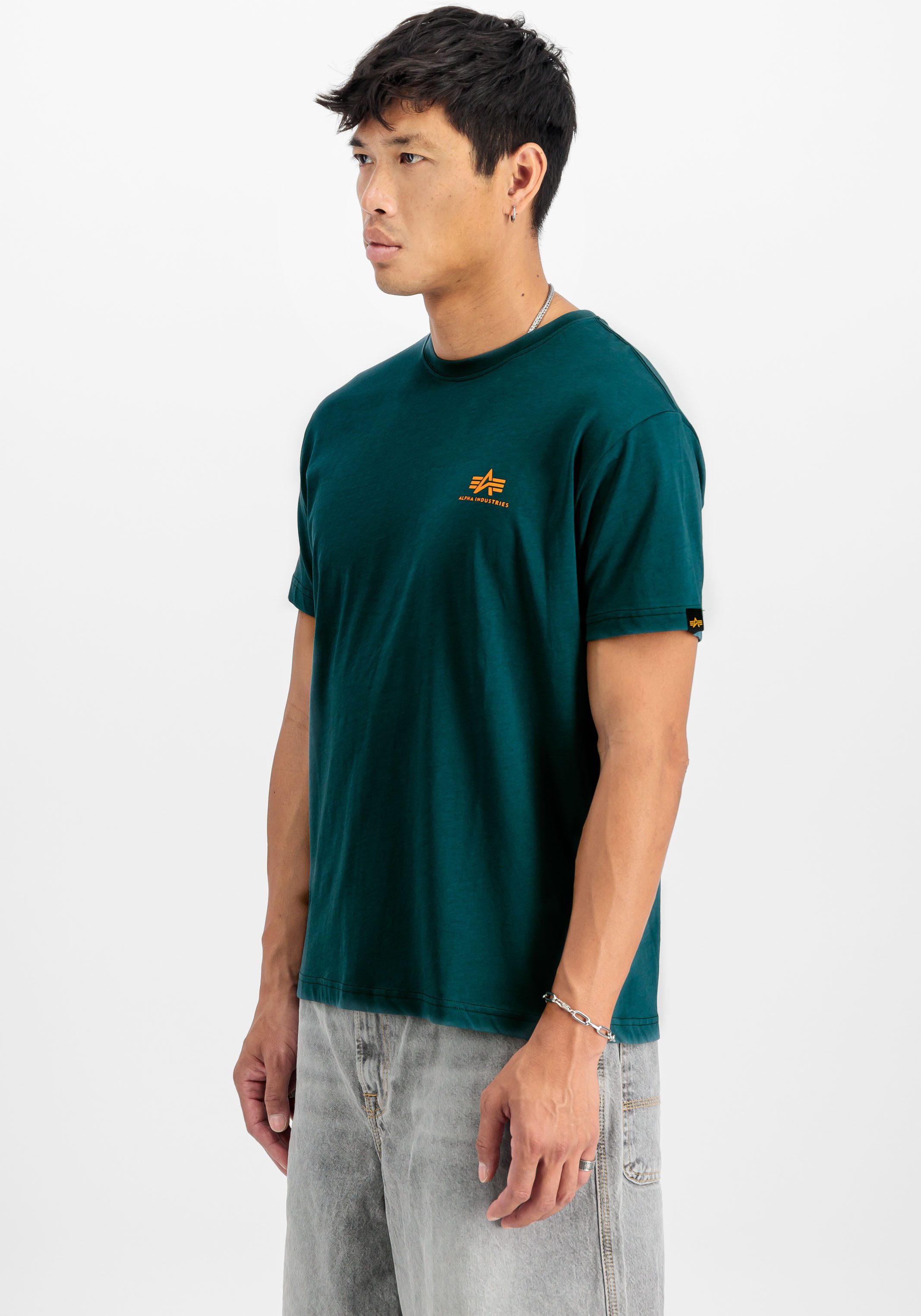 Alpha Industries Shirt met ronde hals Basic T Small Logo 2 Pack (set 2-delig)
