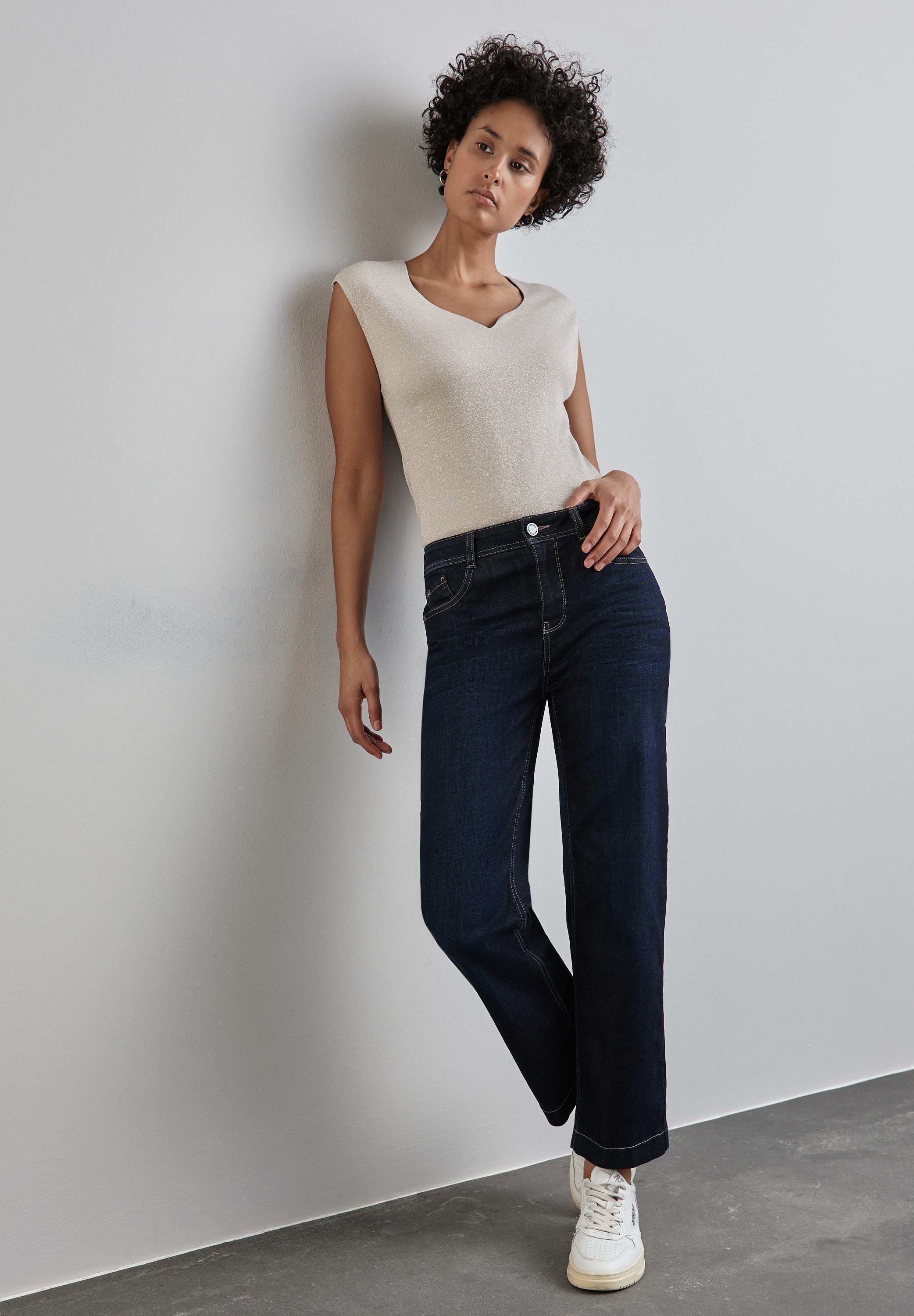 STREET ONE Shirttop ADA met hartvormige halslijn