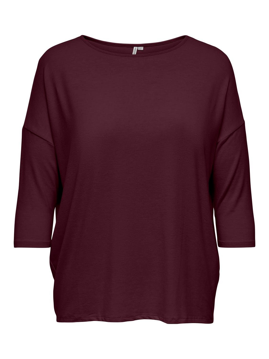 ONLY CARMAKOMA Shirt met 3/4 mouwen CARLAMOUR 3/4 TOP JRS NOOS