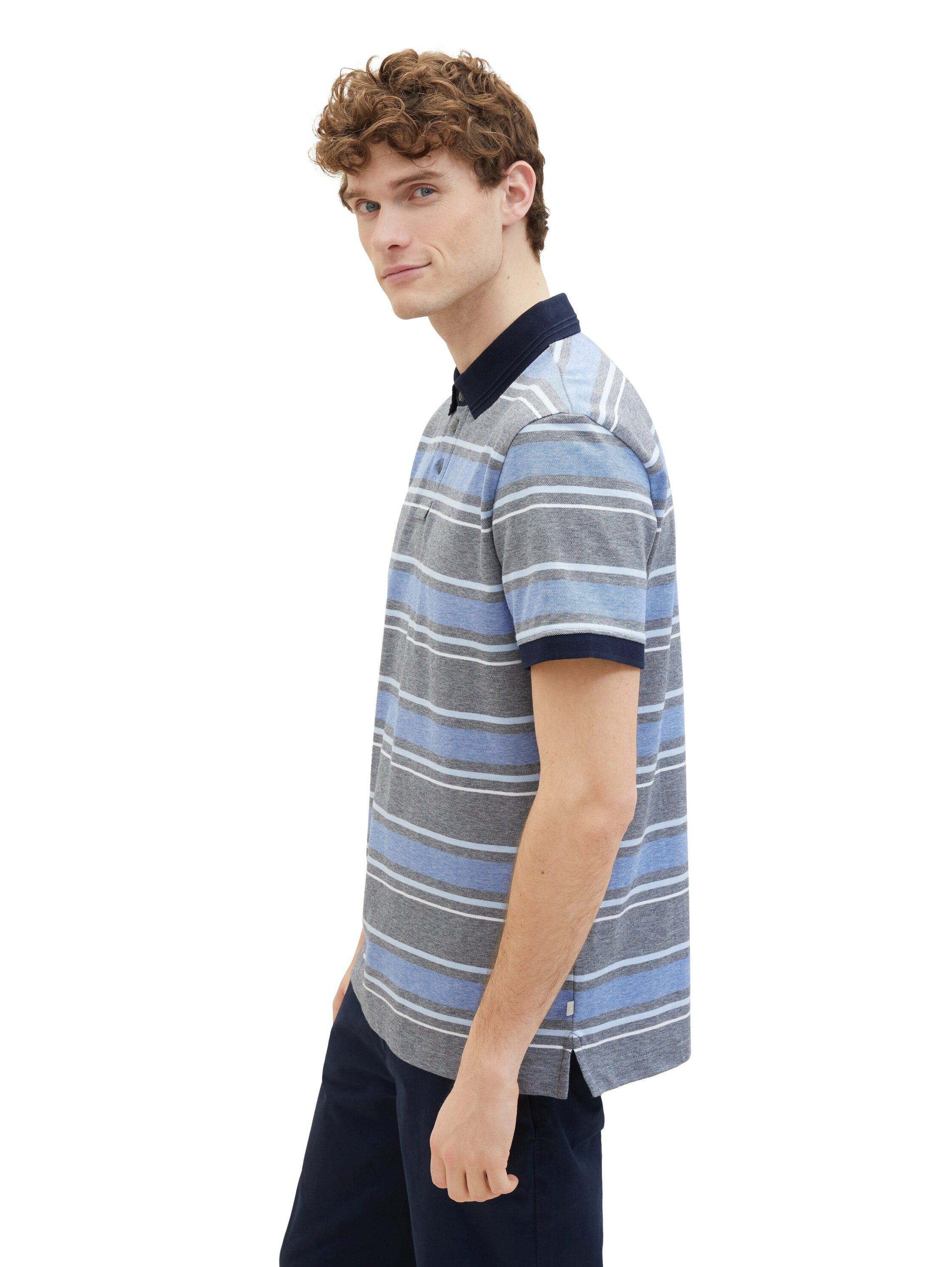 Tom Tailor Poloshirt in streep-look
