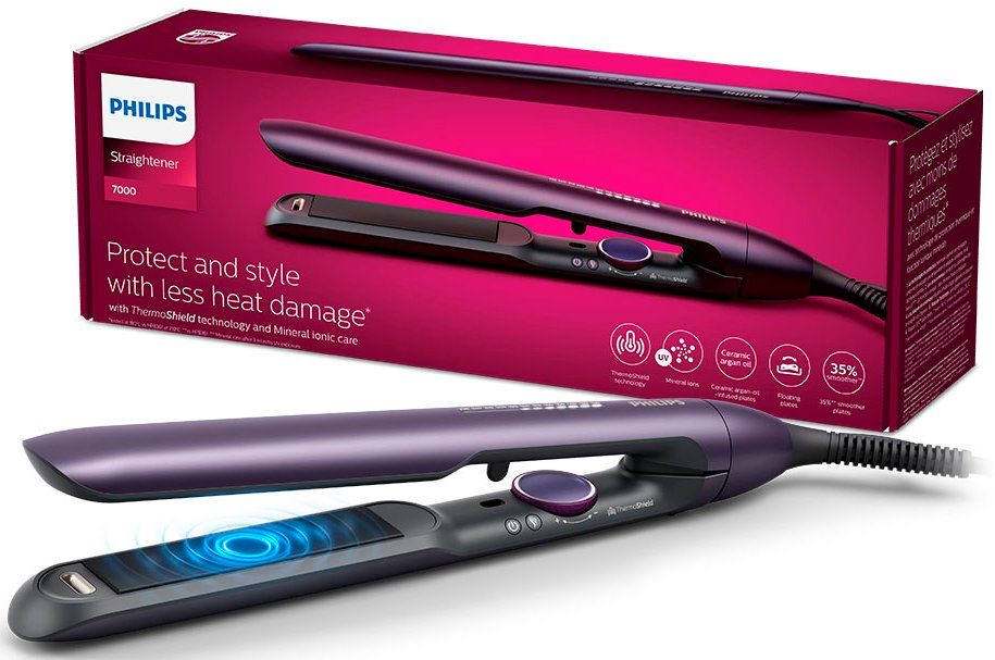 Philips Straightener Series 7000 BHS752/00 met thermoshield technologie, ionisatie functie, 12...