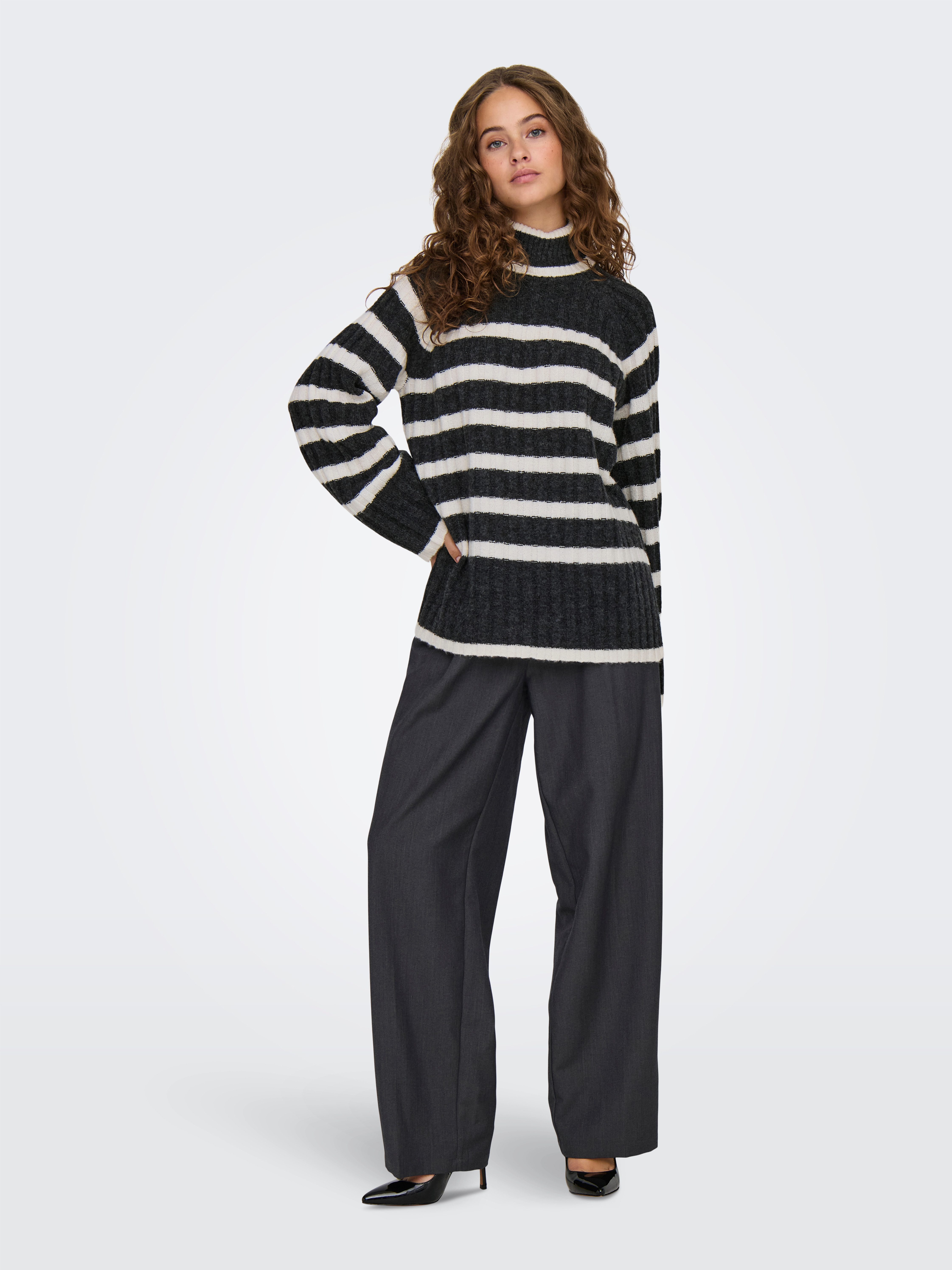 JDY Coltrui JDYMILEY L/S LONG STRIPE PULLOV KNT NOOS