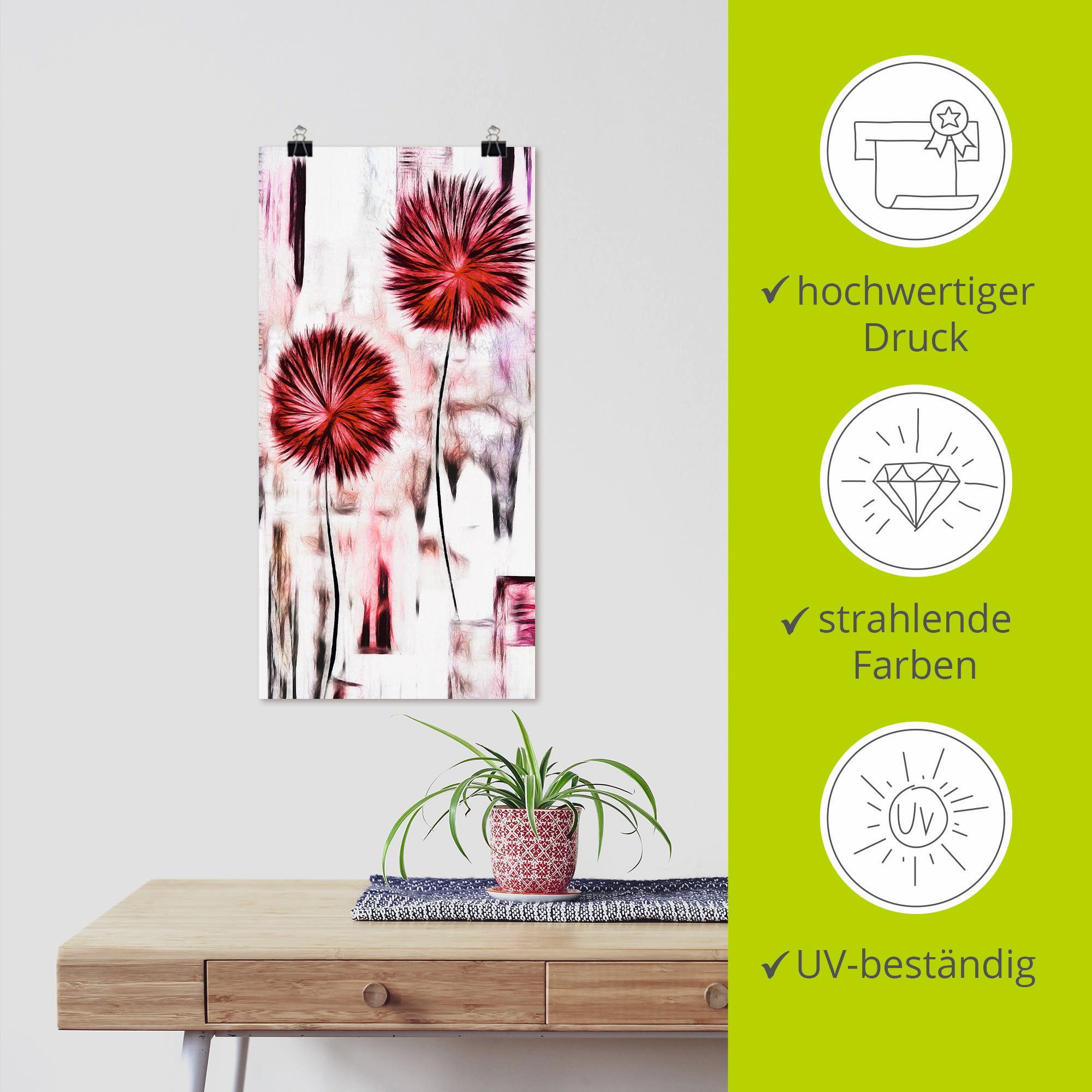 Artland Artprint Bloemen als artprint van aluminium, artprint op linnen, muursticker of poster in verschillende maten