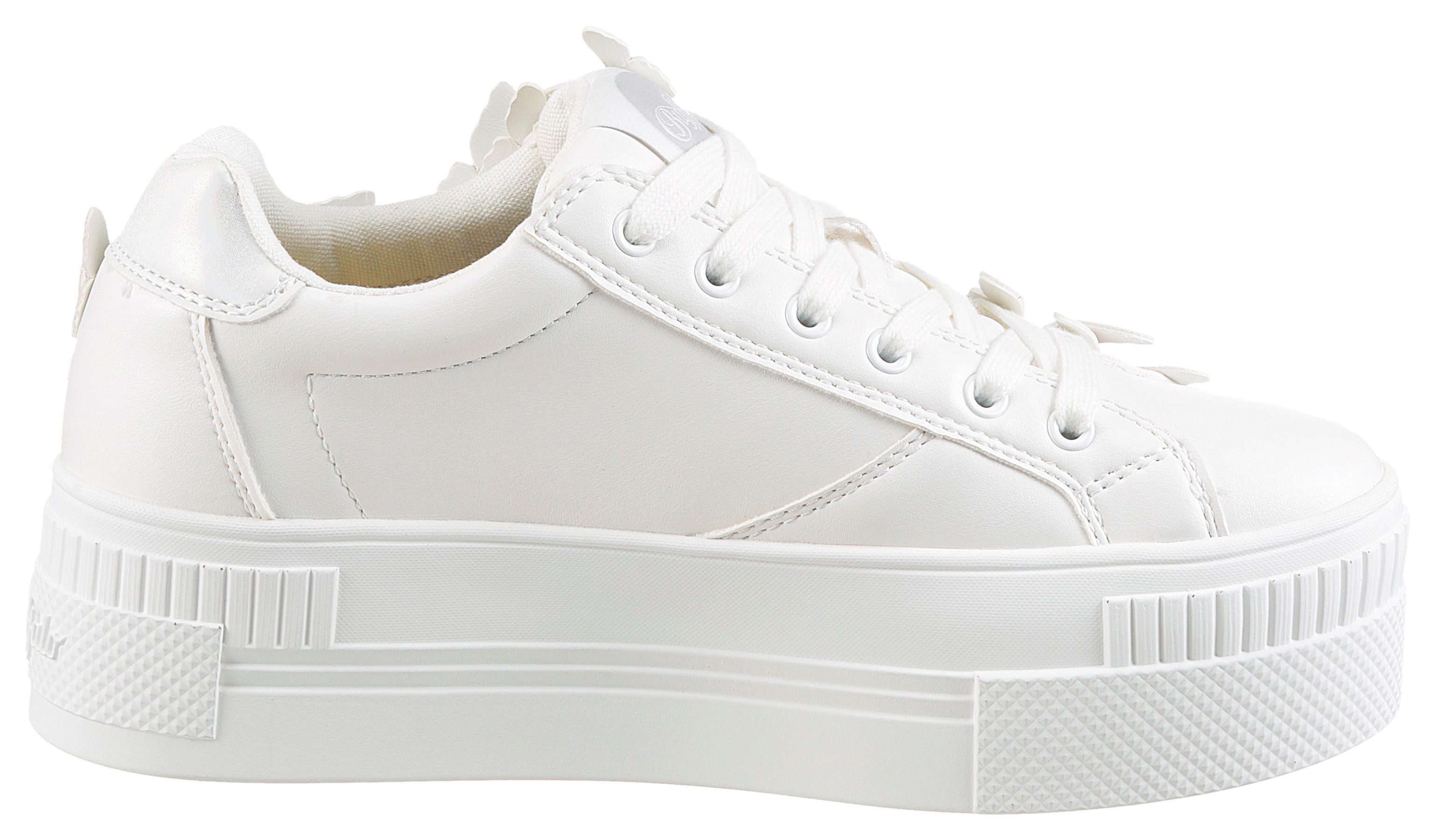Buffalo Plateausneakers PAIRED BUTTERFLY , veterschoen, vrijetijdsschoen, lage schoen met vlinder-decoratie