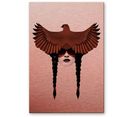 wall-art metalen artprint adelaar dark cardinal metalen schild (1 stuk) rood