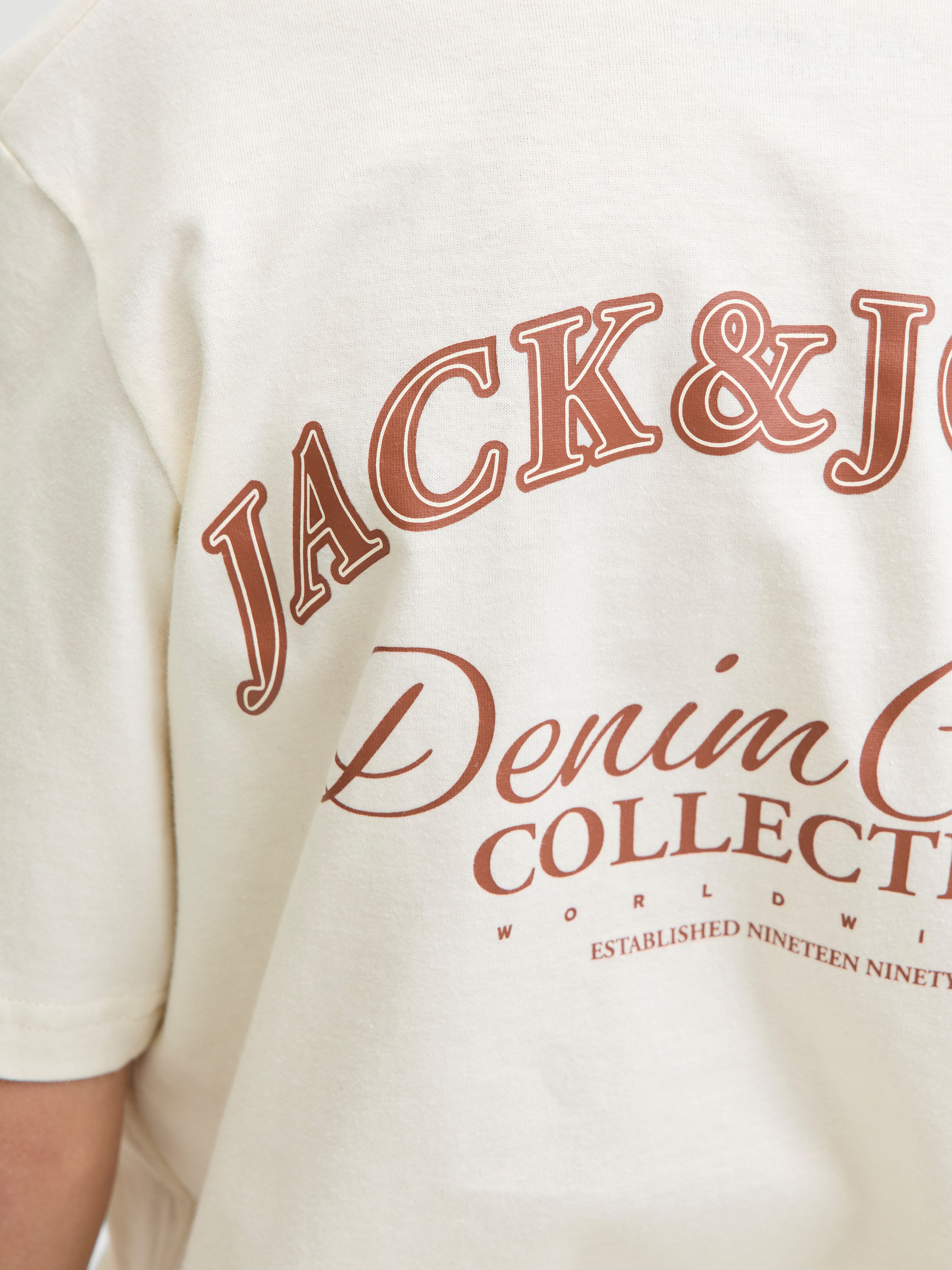 Jack & Jones Junior T-shirt JJEBRANDES BACKP RELAXED TEE SS SN JNR