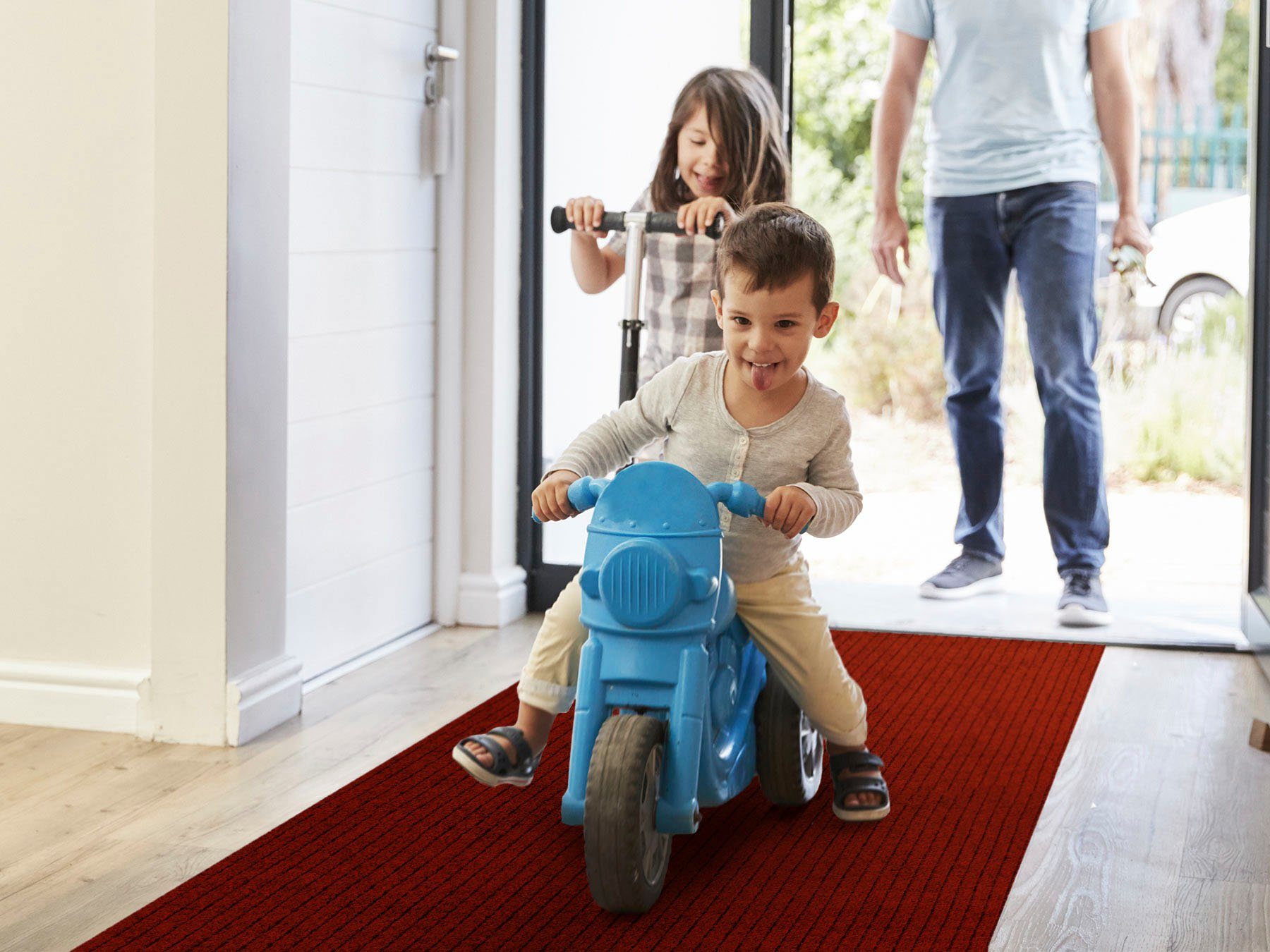 Primaflor-Ideen in Textil Loper Schoonloopmat VALENCIA, Made in Belgium Vuilvangmat, gestreept, slijtvast, antislip, wasbaar
