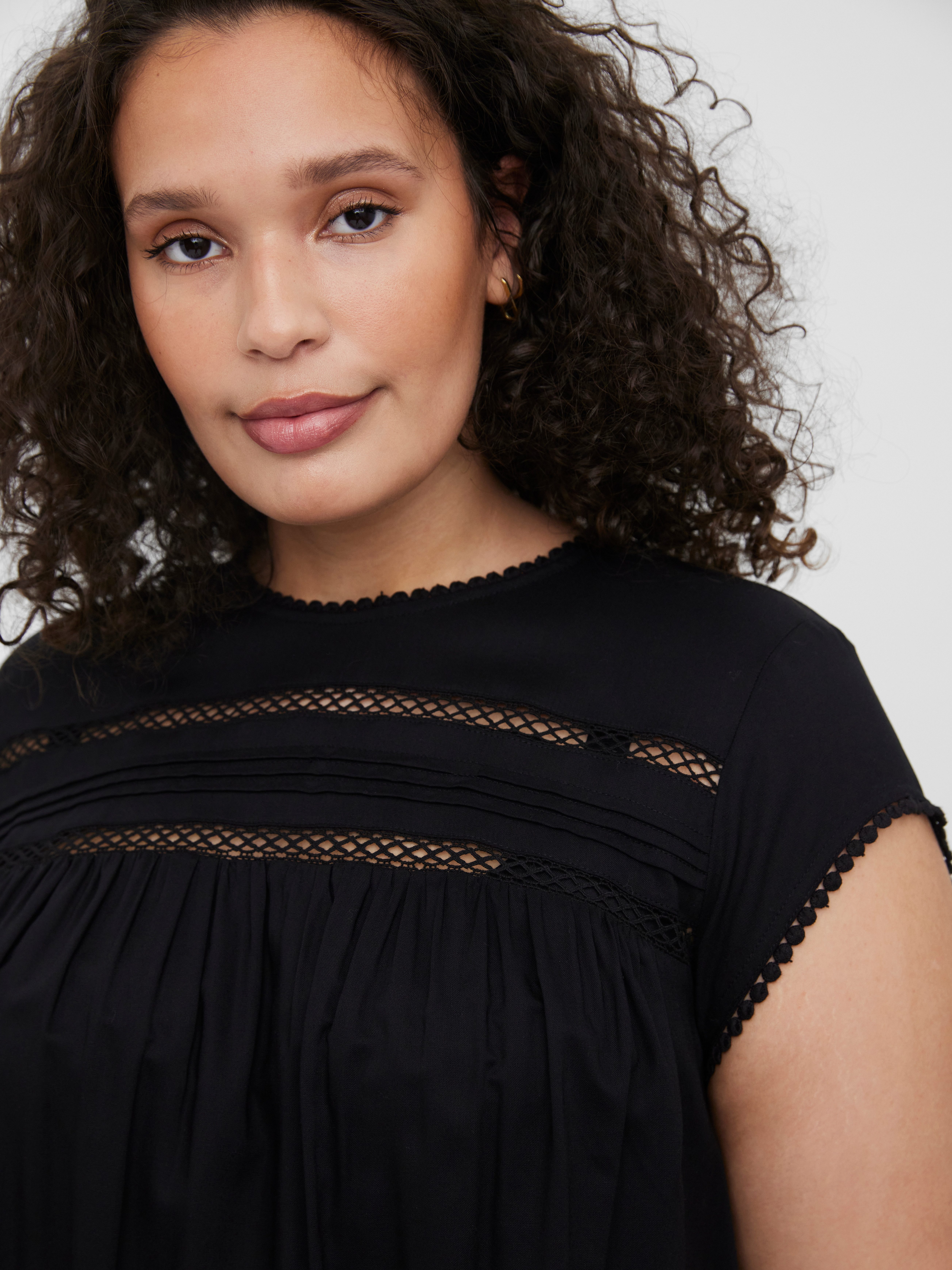 Vero Moda Curve Shirt VMDEBBIE PLEAT S/L TOP WVN GA CURVE NOOS