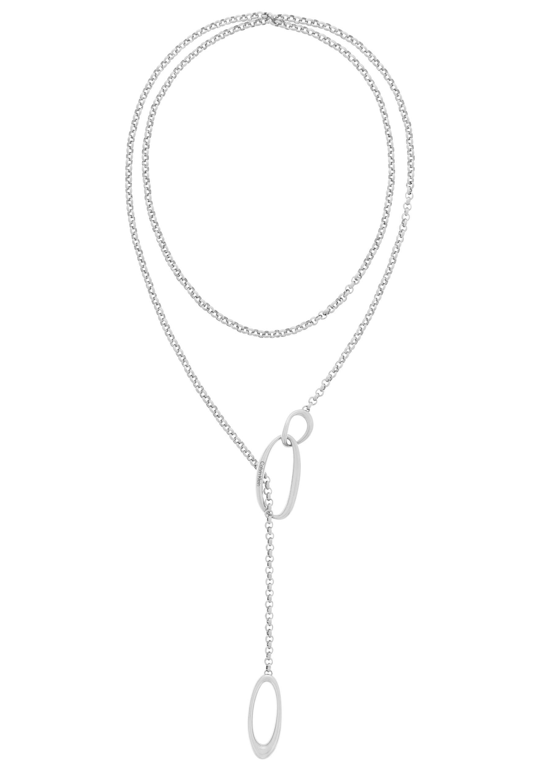 Calvin Klein Ketting met hanger Sieraden roestvrij staal halssieraden halsketting erwtketting SCULPTURAL