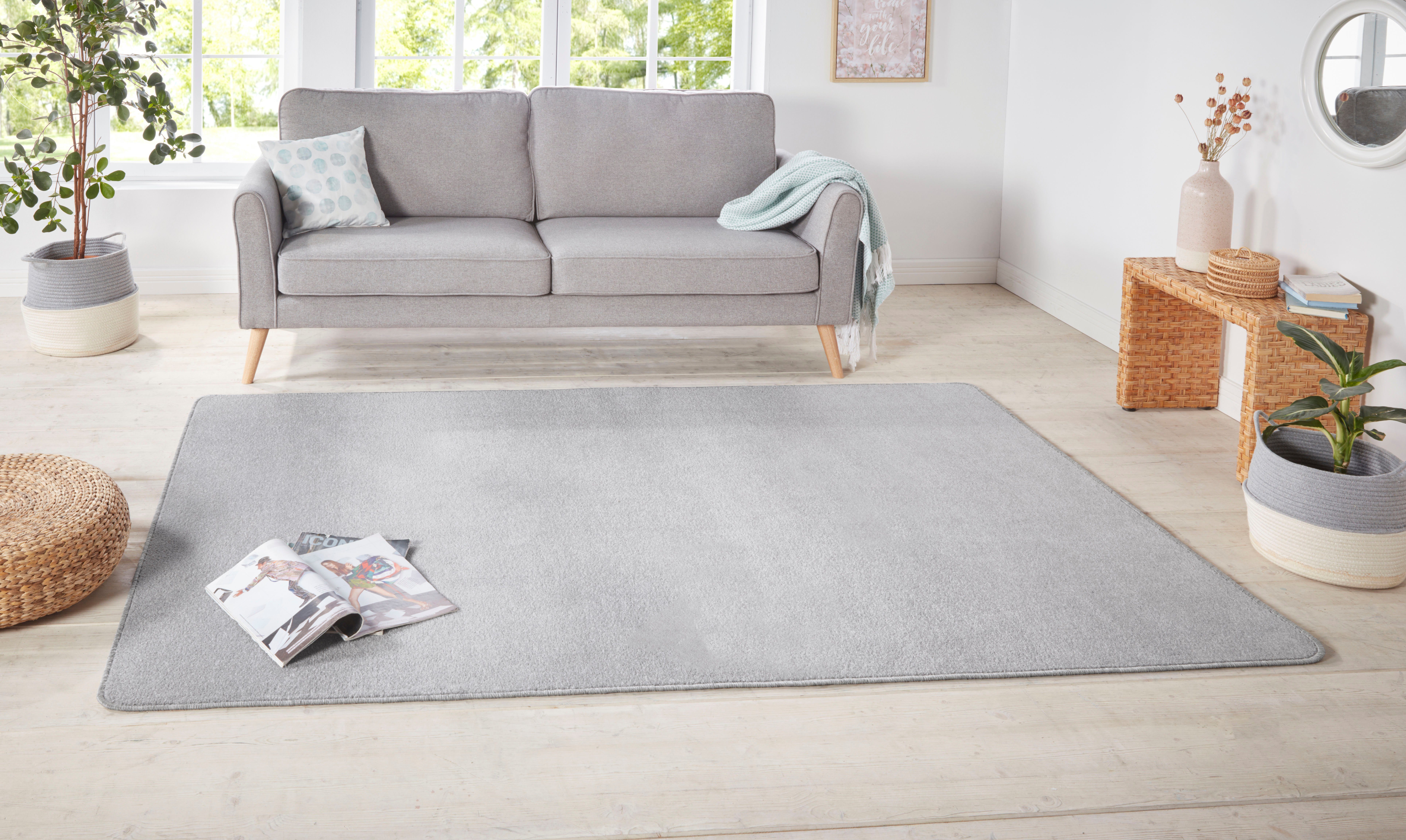 HANSE Home Vloerkleed Shashi Kortpolig, effen kleuren, loper, zacht, eetkamer, kinderkamer, gang