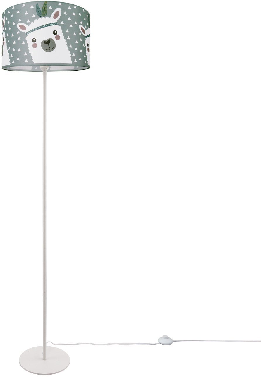 Paco Home Staande lamp Ela 214 Kinderlamp LED kinderkamer lamp met lama-motief vloerlamp E27