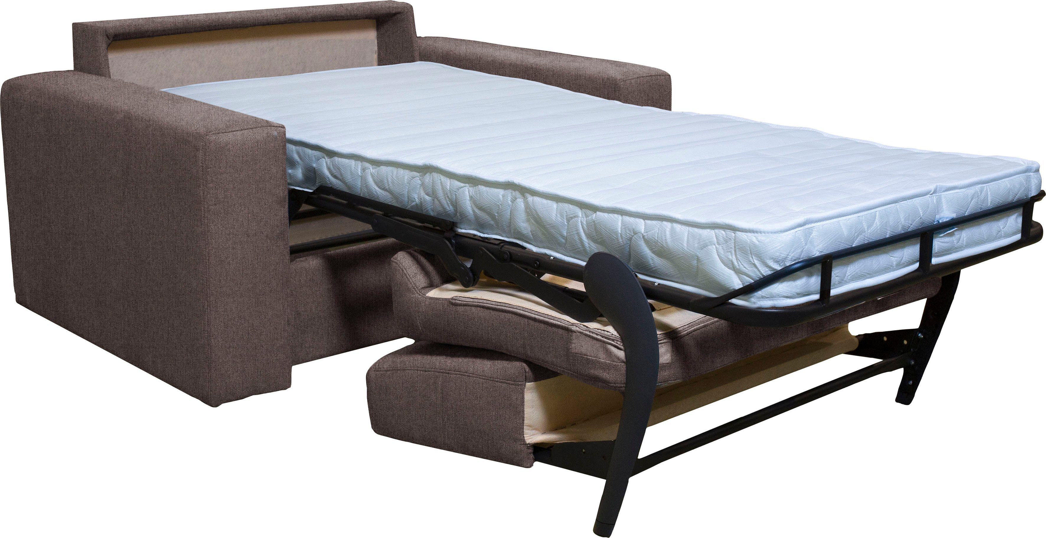 Home affaire Fauteuil Roma matras hoogte 140 cm Bedfunctie, met vering, Afmeting liggend ca. 83x198 cm