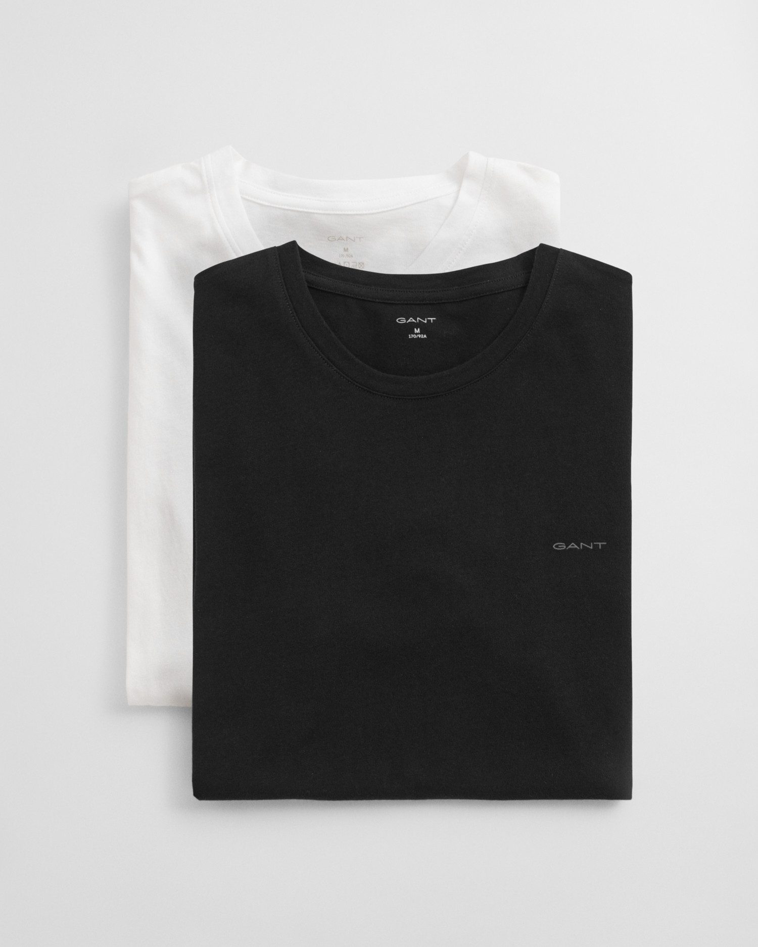 Gant Shirt met korte mouwen C-NECK T-SHIRT 2-PACK heren t-shirts maat XXL zwart