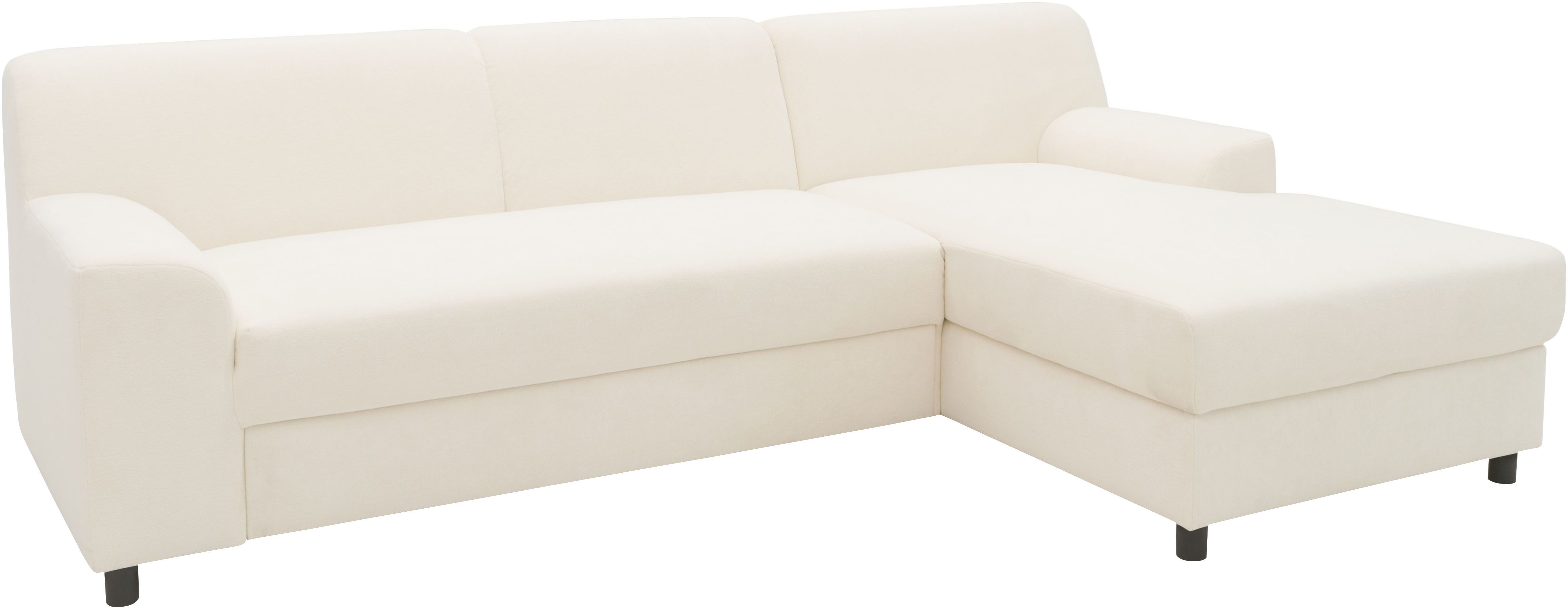 INOSIGN Hoekbank Turah 2, L-vorm, in Cord en waterafstotende microvezel, Vering B/D/H: 241/146/79 cm, incl. sierkussen, optioneel met bedfunctie