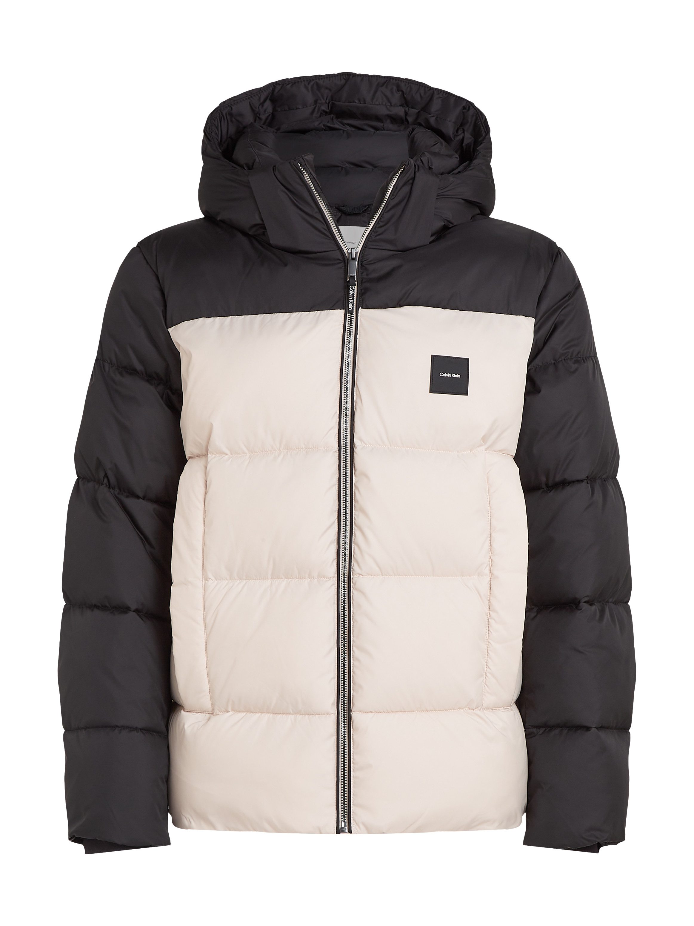 Calvin Klein Outdoorjack HOODED QUILT COLOR-BLOCK PUFFER