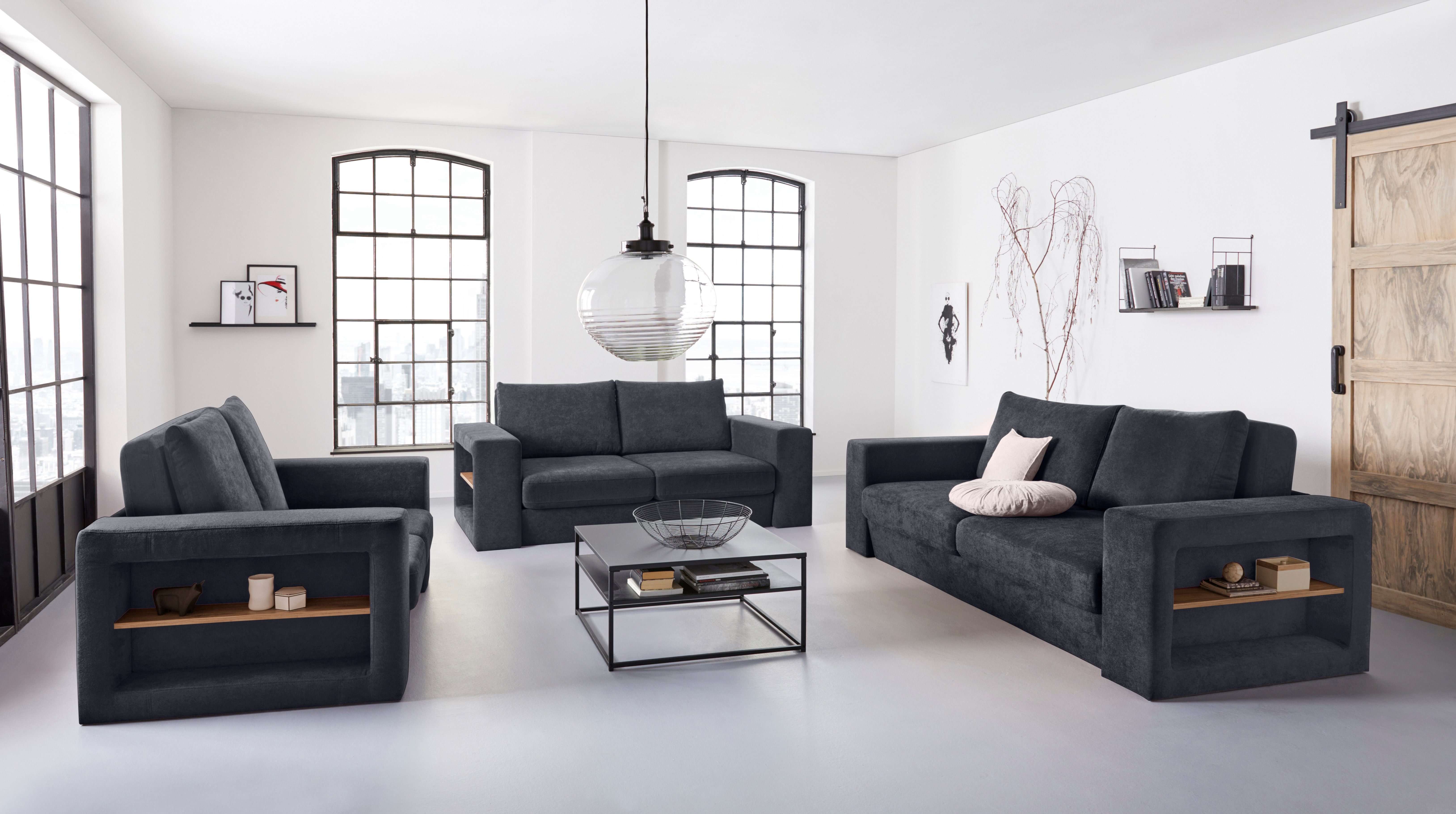 LOOKS BY WOLFGANG JOOP 2-zitsbank Looksvb Aan te passen bank: de bank wordt een bank met 2 hockers, met kastfunctie