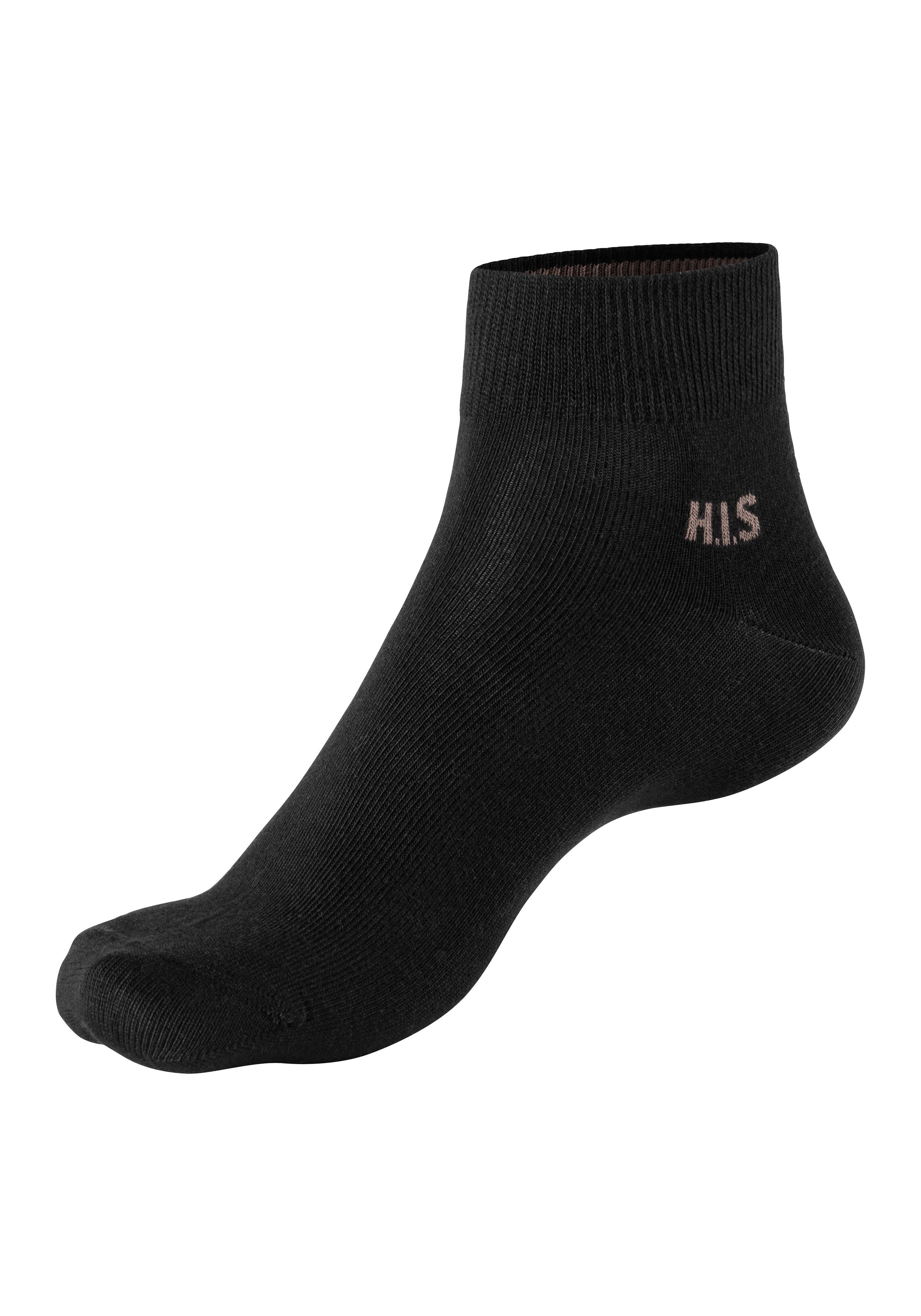 H.I.S Korte sokken met gekleurde binnenkant van de band (set, 10 paar)