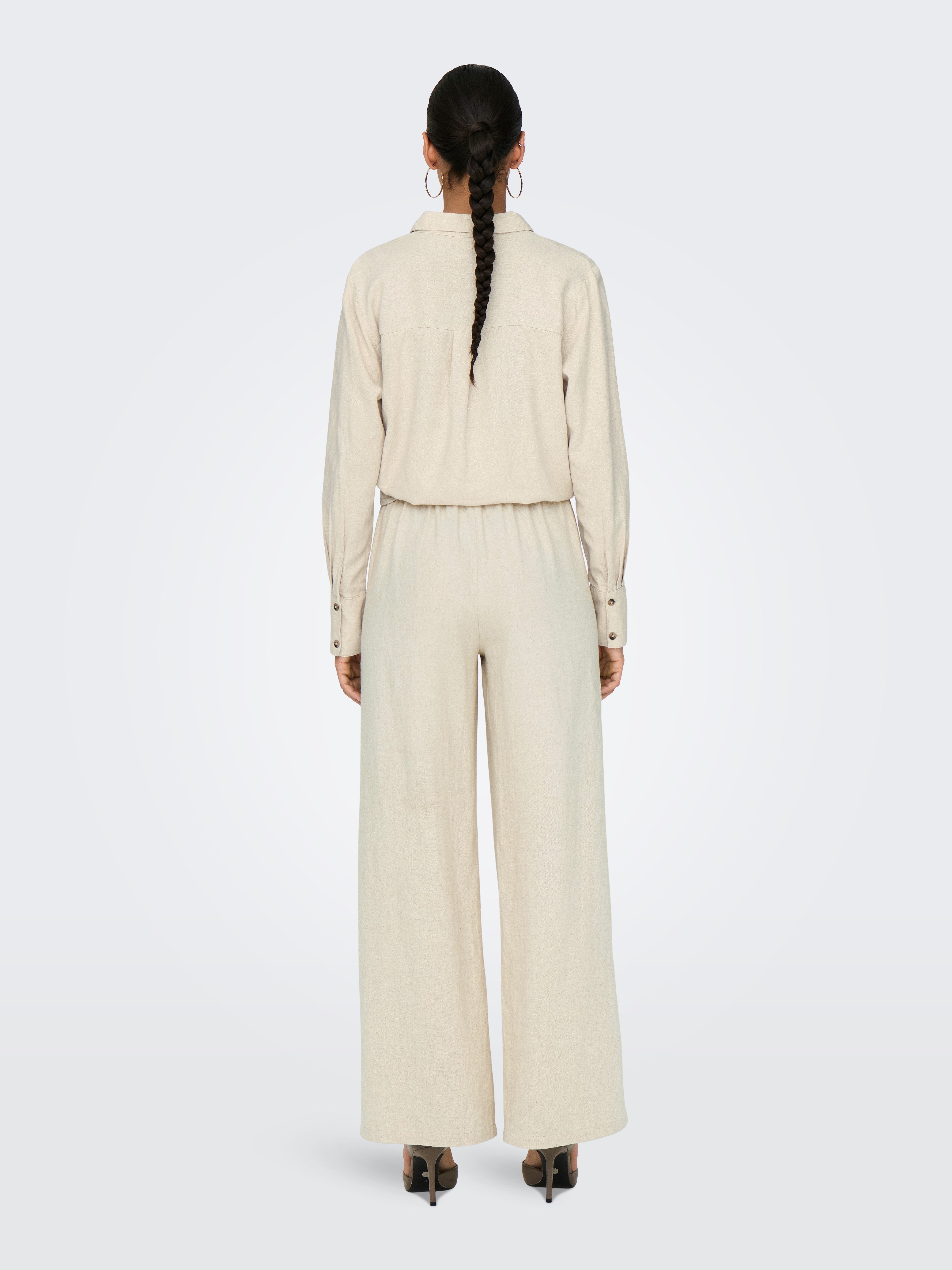 JDY Linnen broek JDYSAY LINEN HW WIDE PANT WVN NOOS