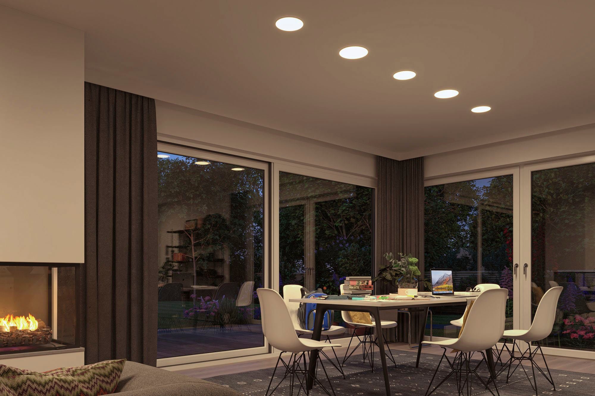 Paulmann Ledinbouwlamp VariFit LED Inbouwpaneel Veluna Edge IP44 rond 90mm 450lm 3000K Wit (1 stuk)