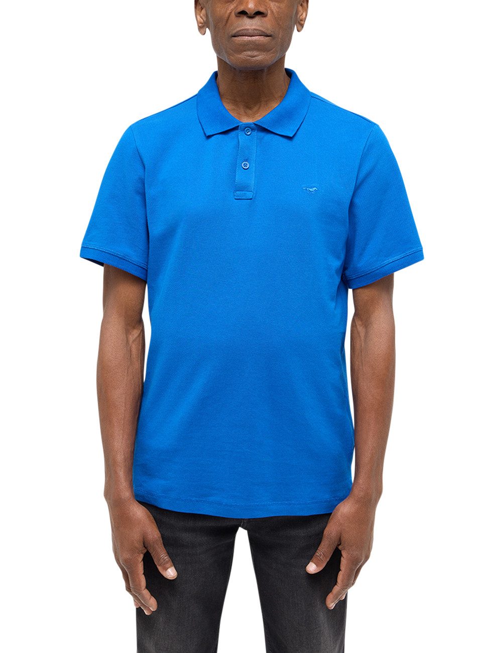 MUSTANG Poloshirt Style Palco met logoborduursel