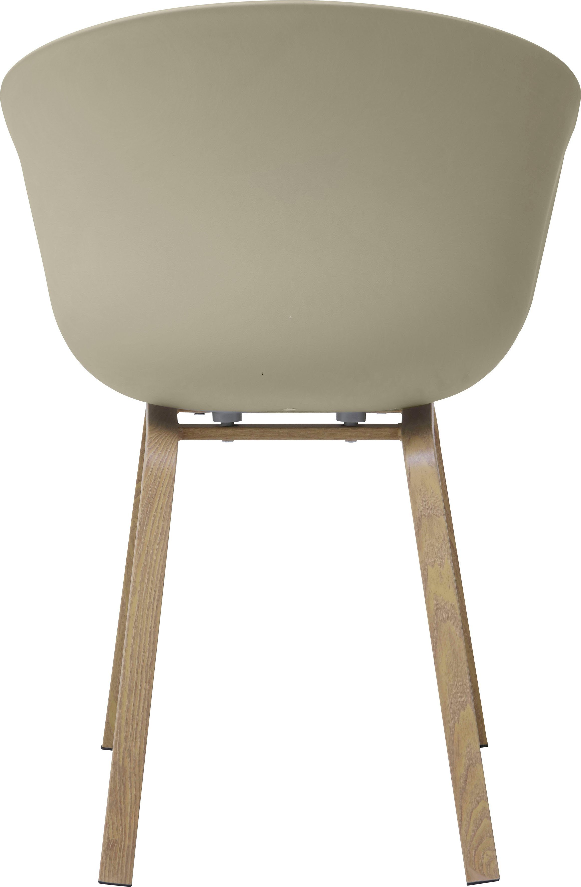 SalesFever Kuipstoel Metalen poten in hout-look (set, 2 stuks)