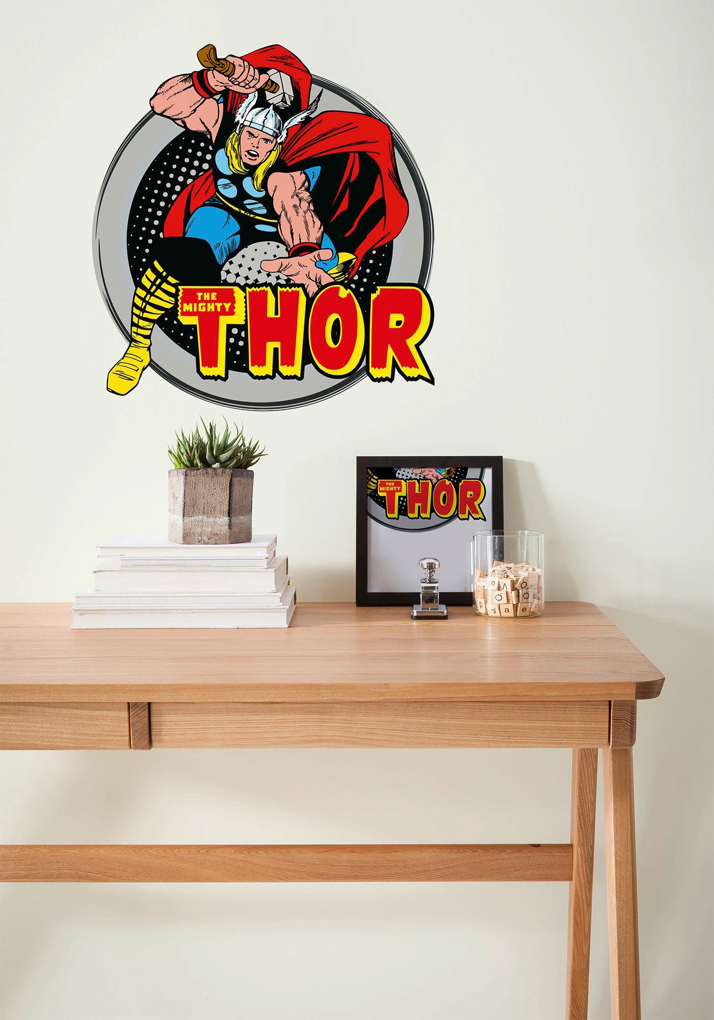 Komar Wandfolie Thor Comic Classic - afm. 50 x 70 cm zelfklevend, wandstickers, kinderkamer (1 stuk)