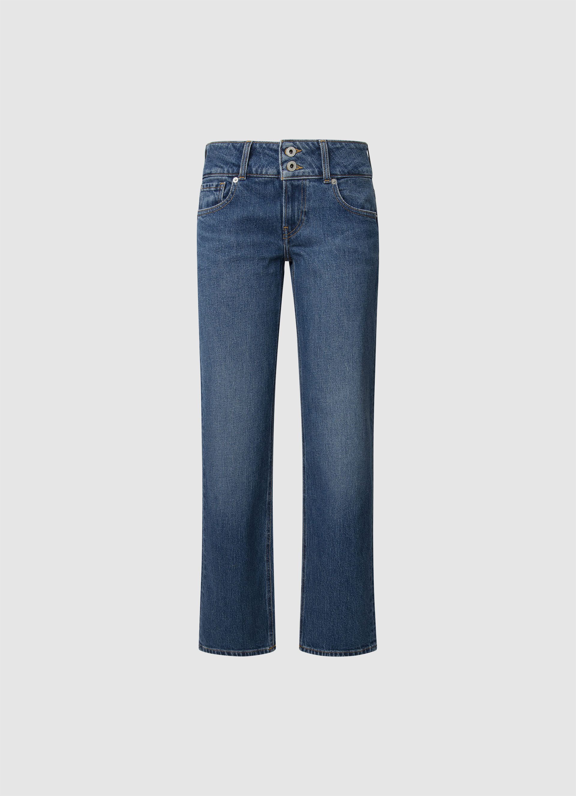 Pepe Jeans Straight jeans LW met dubbele knoopsluiting