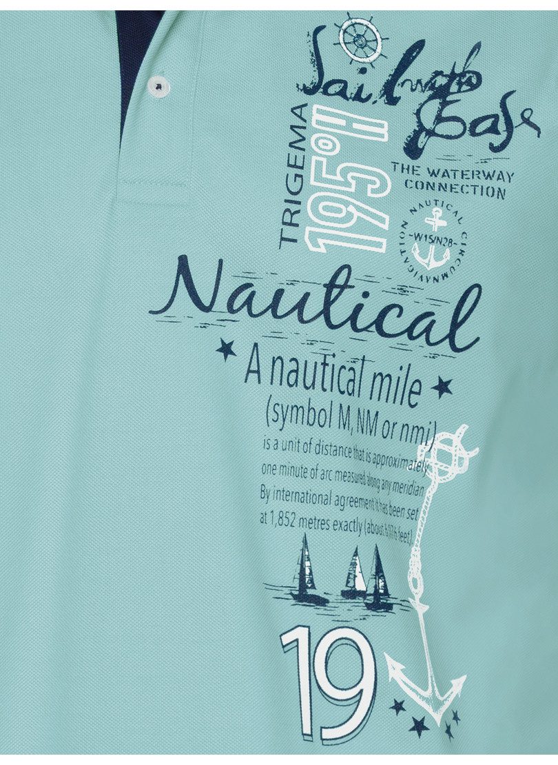 Trigema Poloshirt TRIGEMA poloshirt met maritiem printmotief (1-delig)