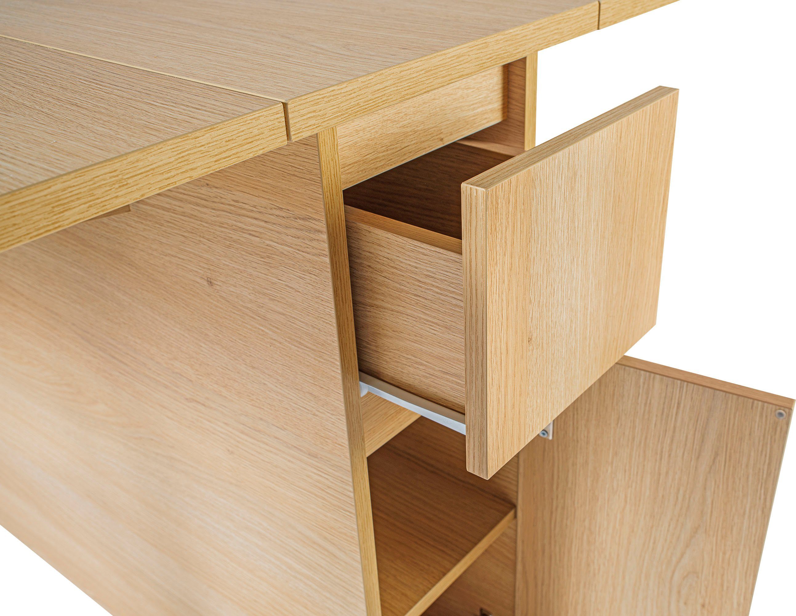 Woodman Eettafel Jasper met een rechthoekig tafelblad en uittrekfunctie, breedte 90 cm