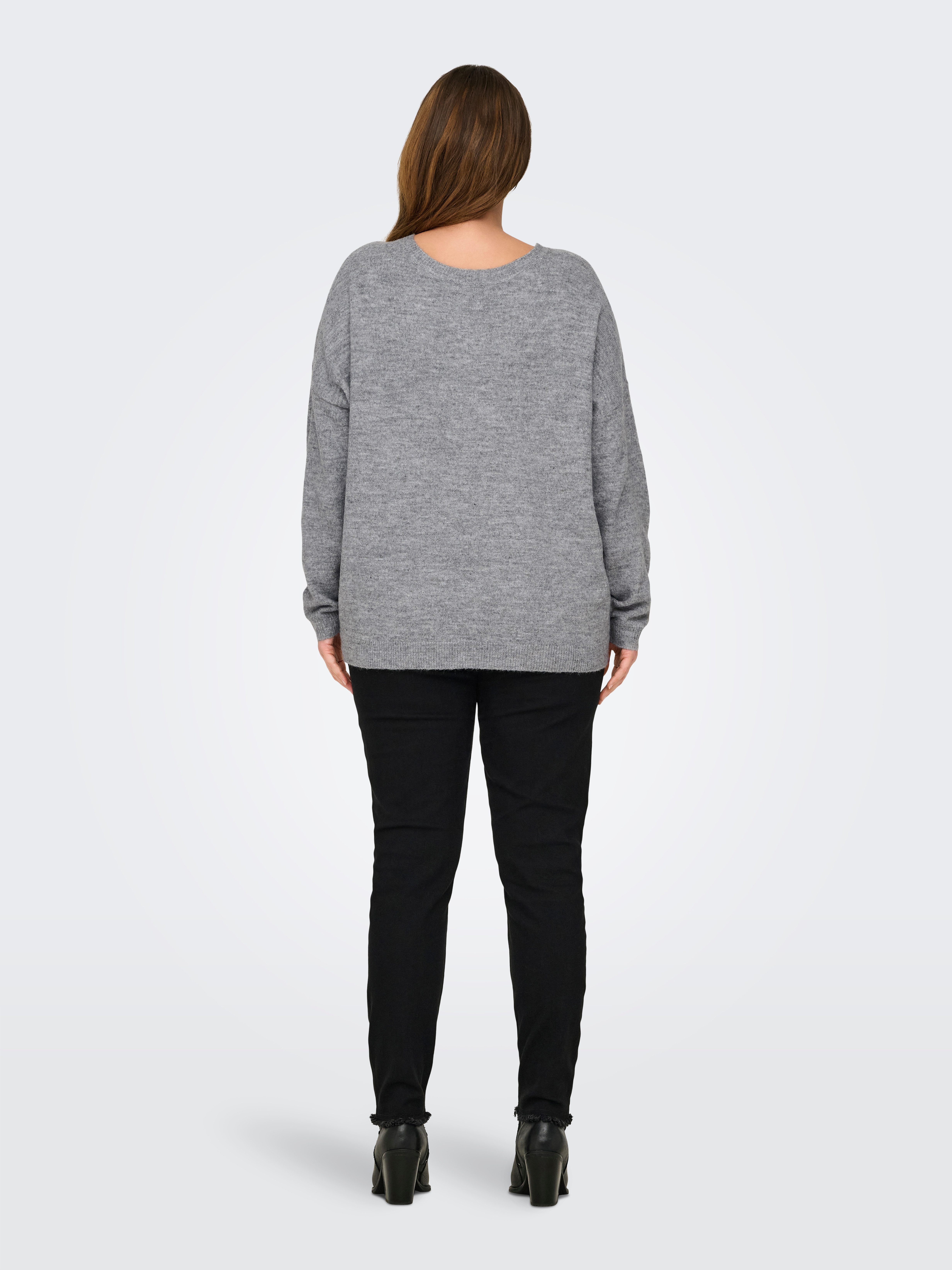 ONLY CARMAKOMA Gebreide trui CARMANIFESTA LS REVERS.PULLOVER KNT BF