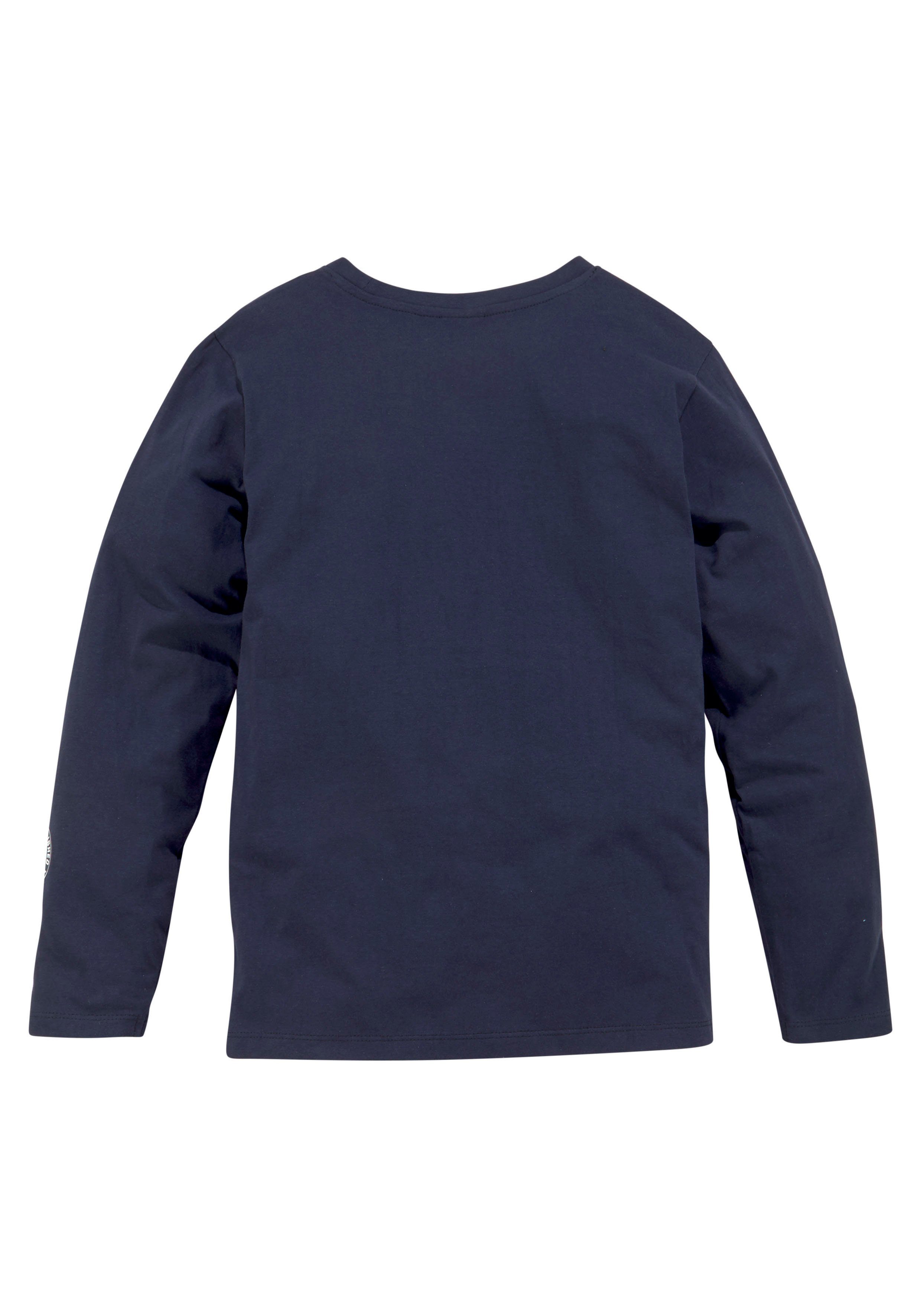 KangaROOS Shirt met lange mouwen In geweldig colorblocking-design Lange mouwen, basic pasvorm, met opvallende print