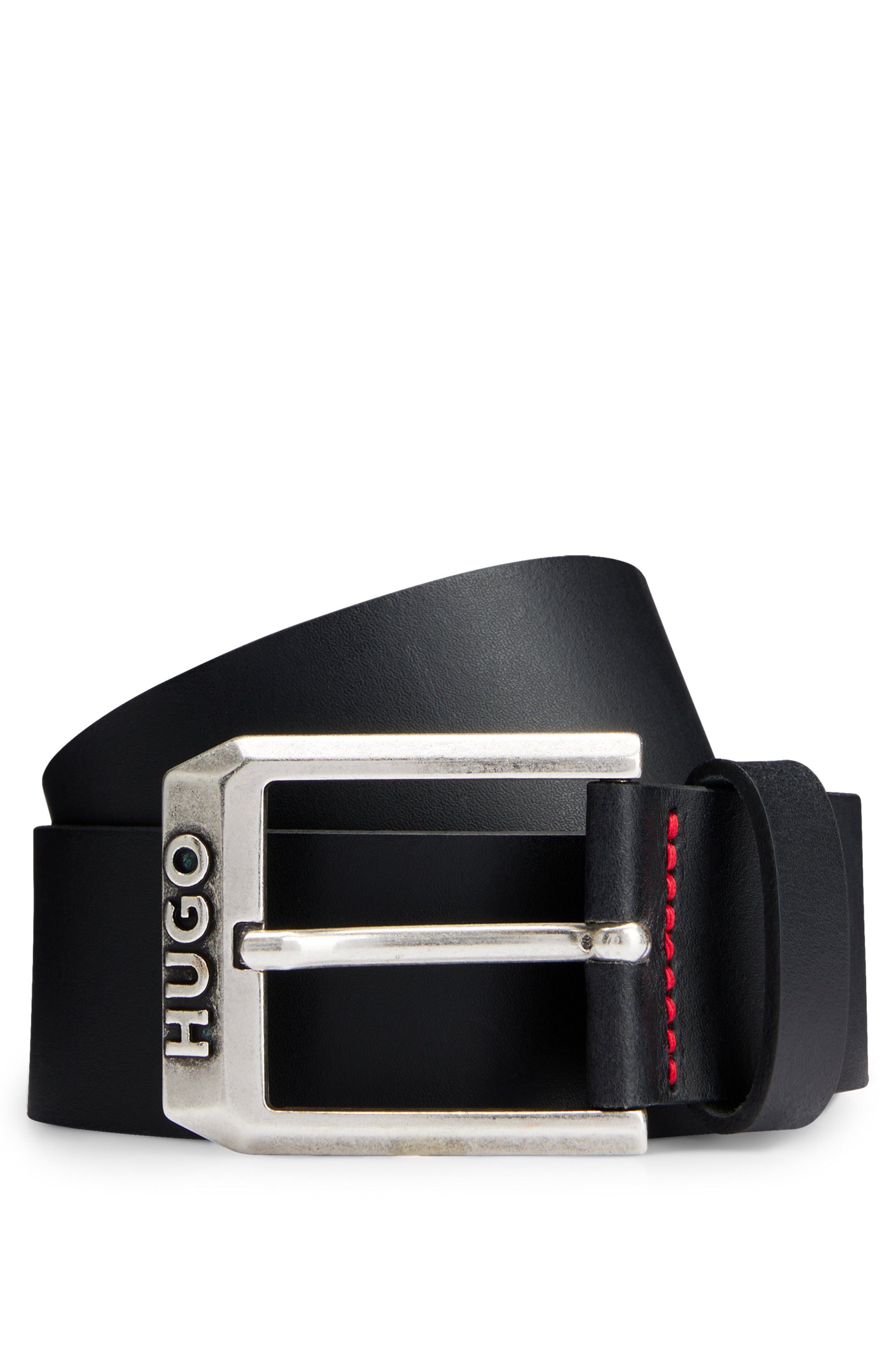 HUGO Leren riem Gelio Sz40 Met merkembleem van HUGO