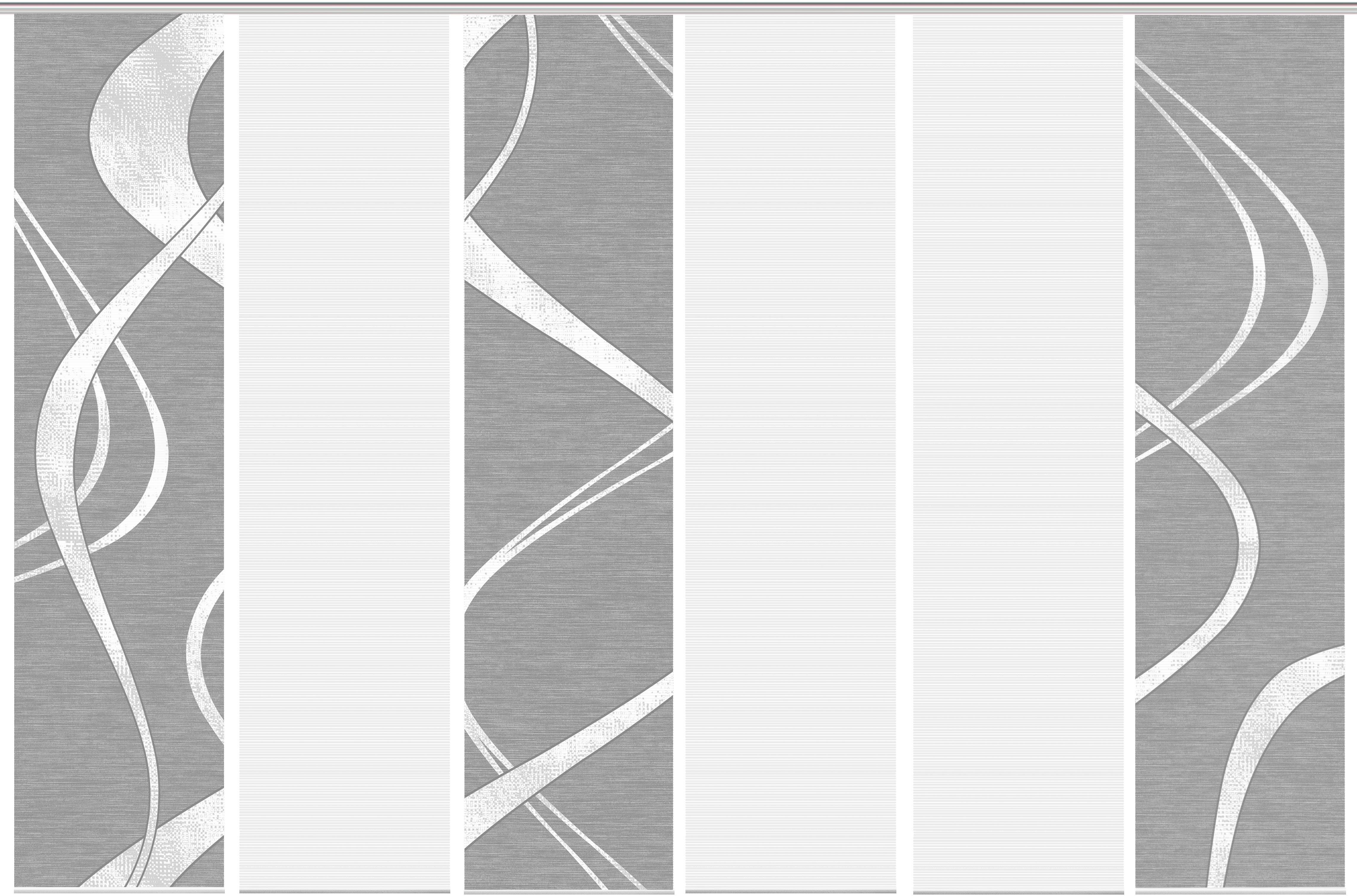 Vision S Paneelgordijn TIBANO set van 6 Bamboe-look, digitaal bedrukt (6 stuks)