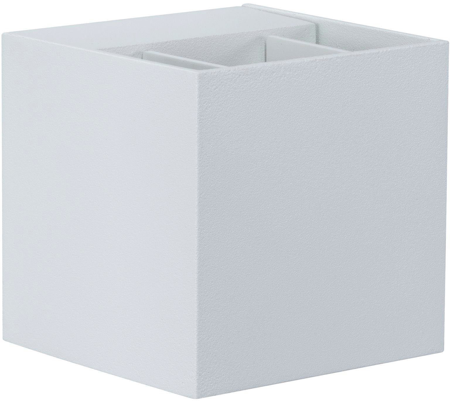 Paulmann Led-wandlamp voor buiten Buiten 230V Cybo LED 2x3,5W 230V IP65 vierkant 80x80mm Grijs Aluminium (1 stuk)