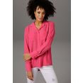 aniston casual lange blouse in trendy knalkleuren roze