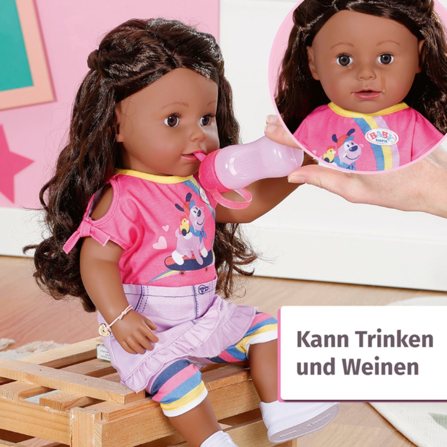 Baby Born Staande pop Sister, Dolls of Colour, 43 cm