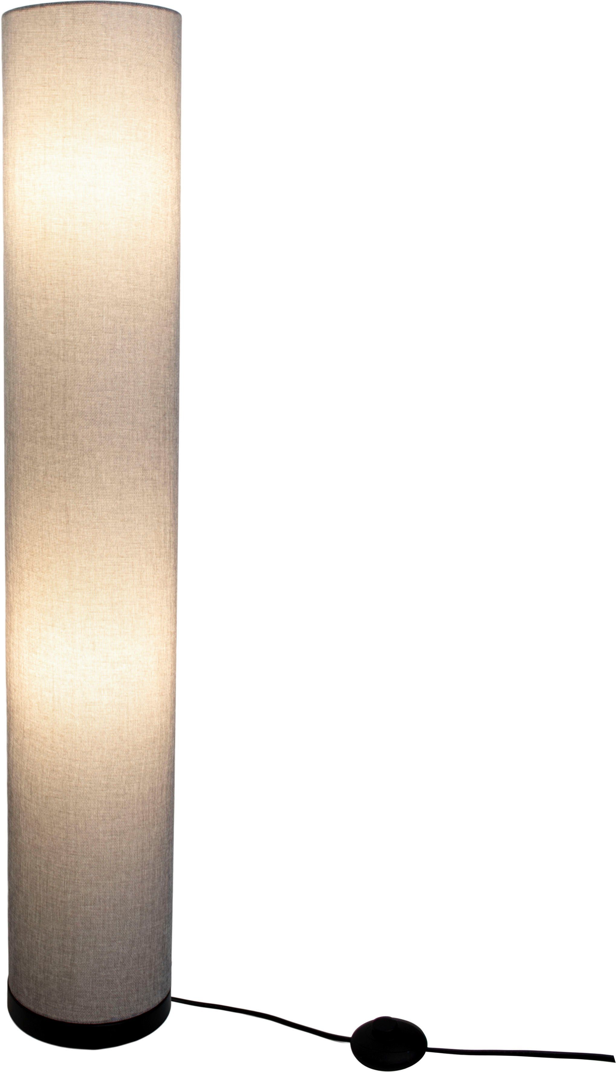 näve Staande lamp BEATE Metaal/textiel, excl. 3x E27 max. 40W, hoogte: 110 cm, kleur: grijs (1 stuk)