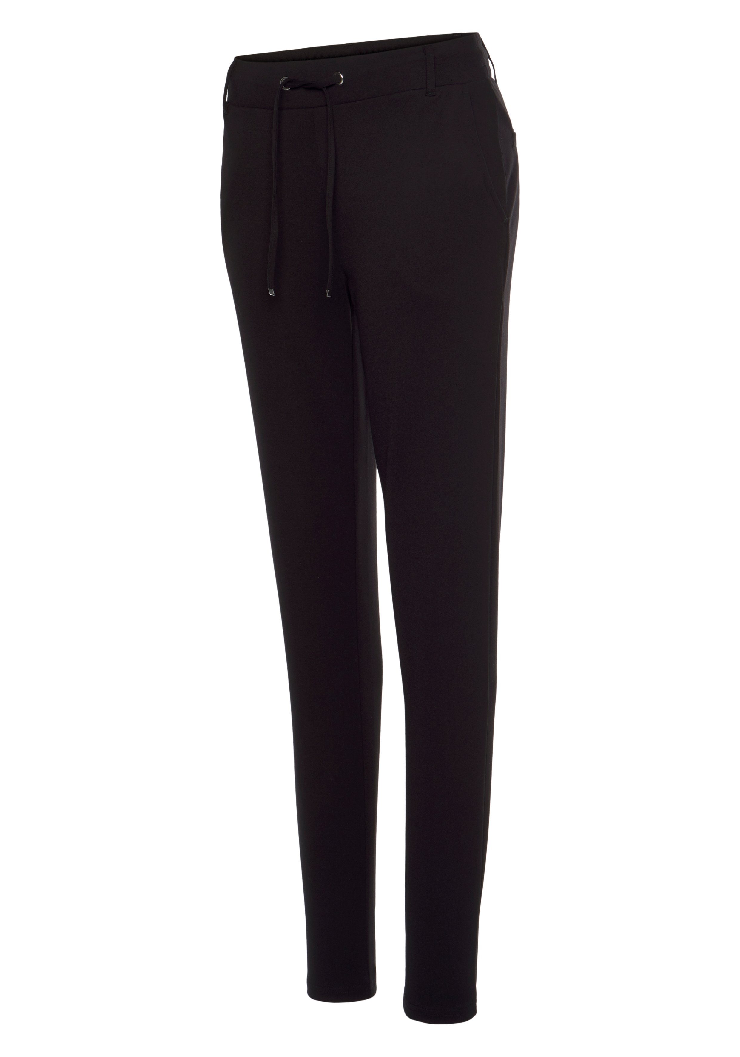 Lascana Jogpants met elastische tailleband en riemlussen loungewear (1-delig)