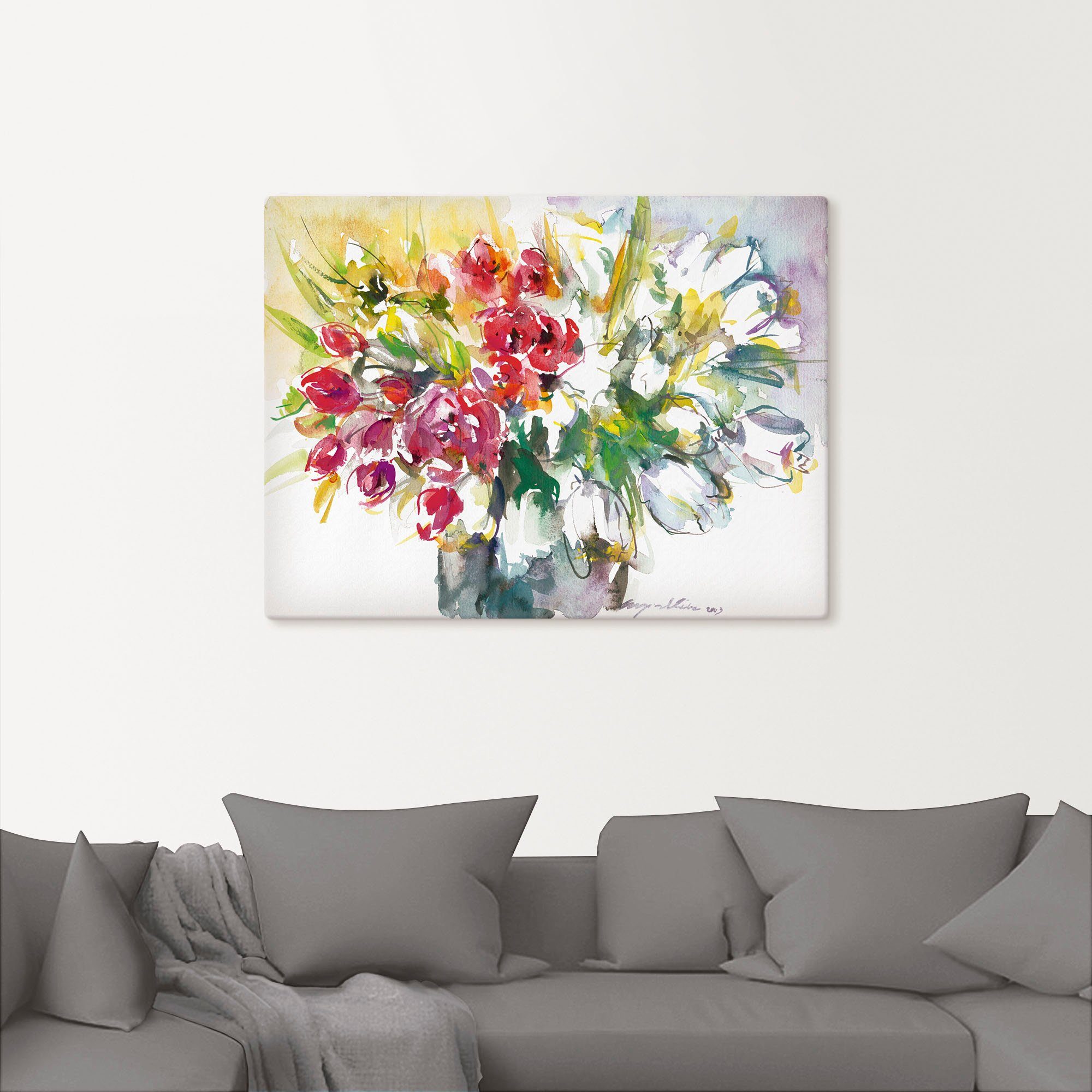 Artland Artprint Bos bloemen IV als artprint op linnen, poster in verschillende formaten maten