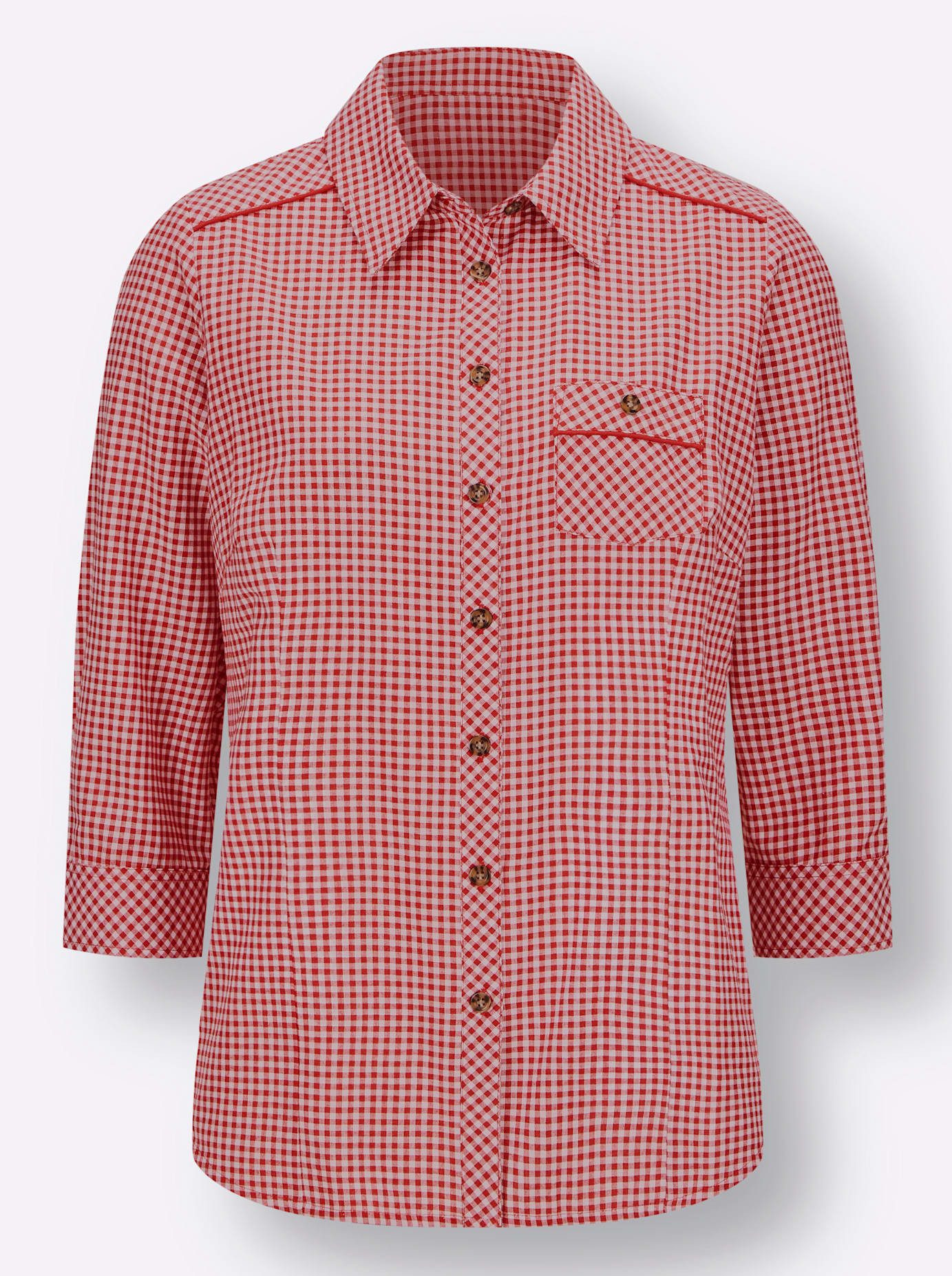Classic Basics Geruite blouse
