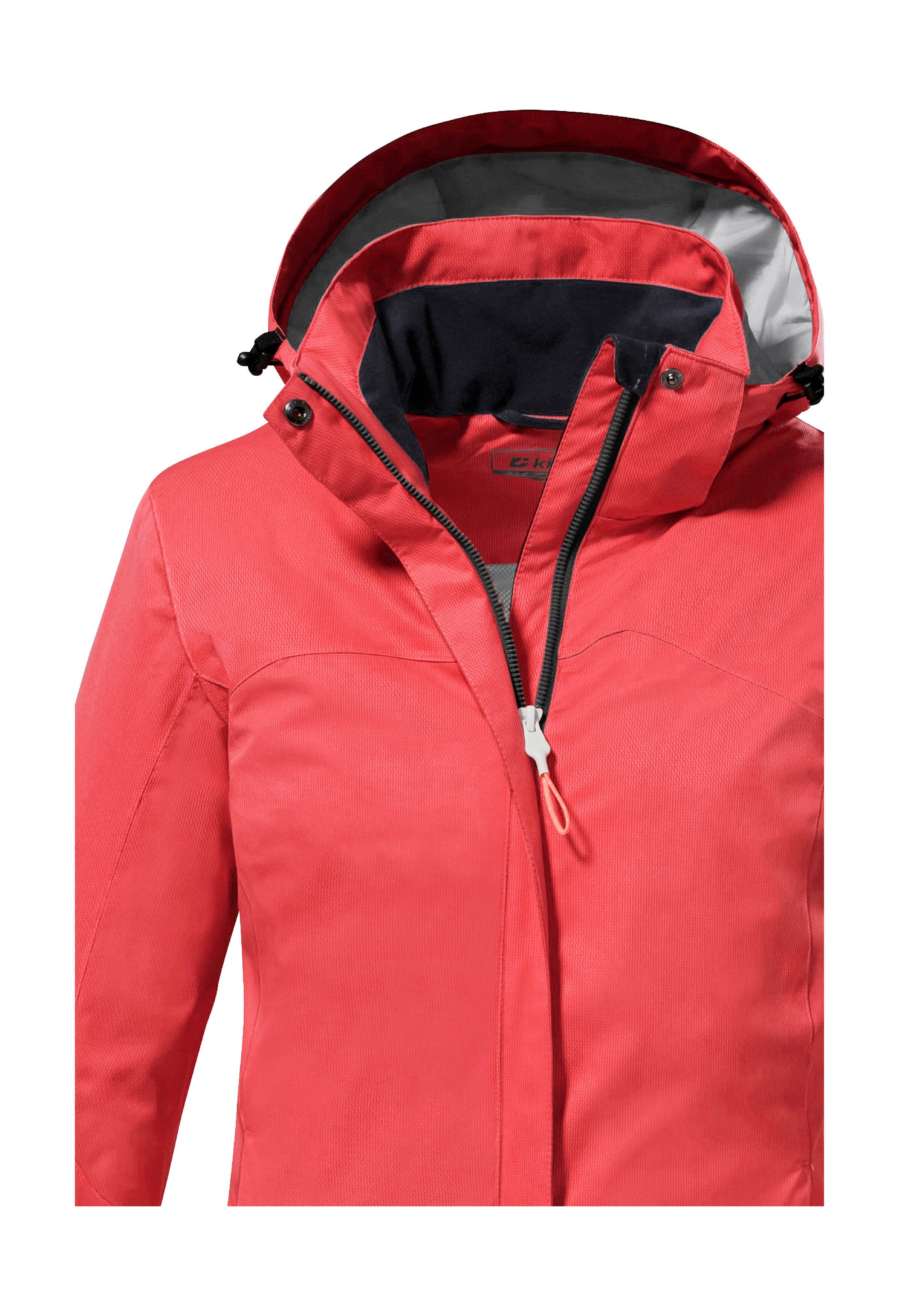 Killtec Outdoorjack KOS 133 WMN JCKT Water- en winddichte damesjack met afneembare capuchon, PFAS-vrij