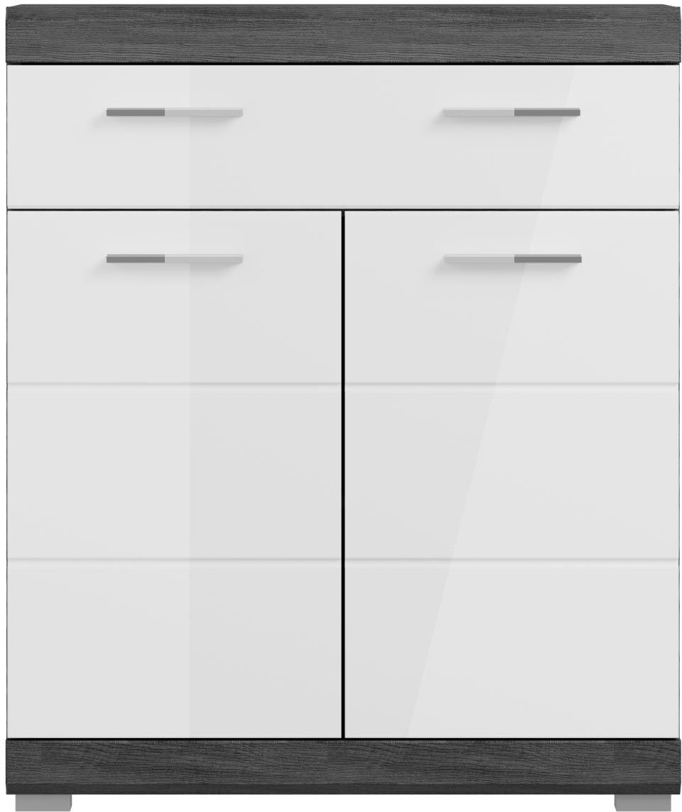 INOSIGN Onderkast Siena, breedte 74 cm, 2 deuren, 1 lade, 2 vakken, MDF-front in verschillende kleuren verkrijgbaar, badkamermeubels, badkamerkast, commode, badkamer