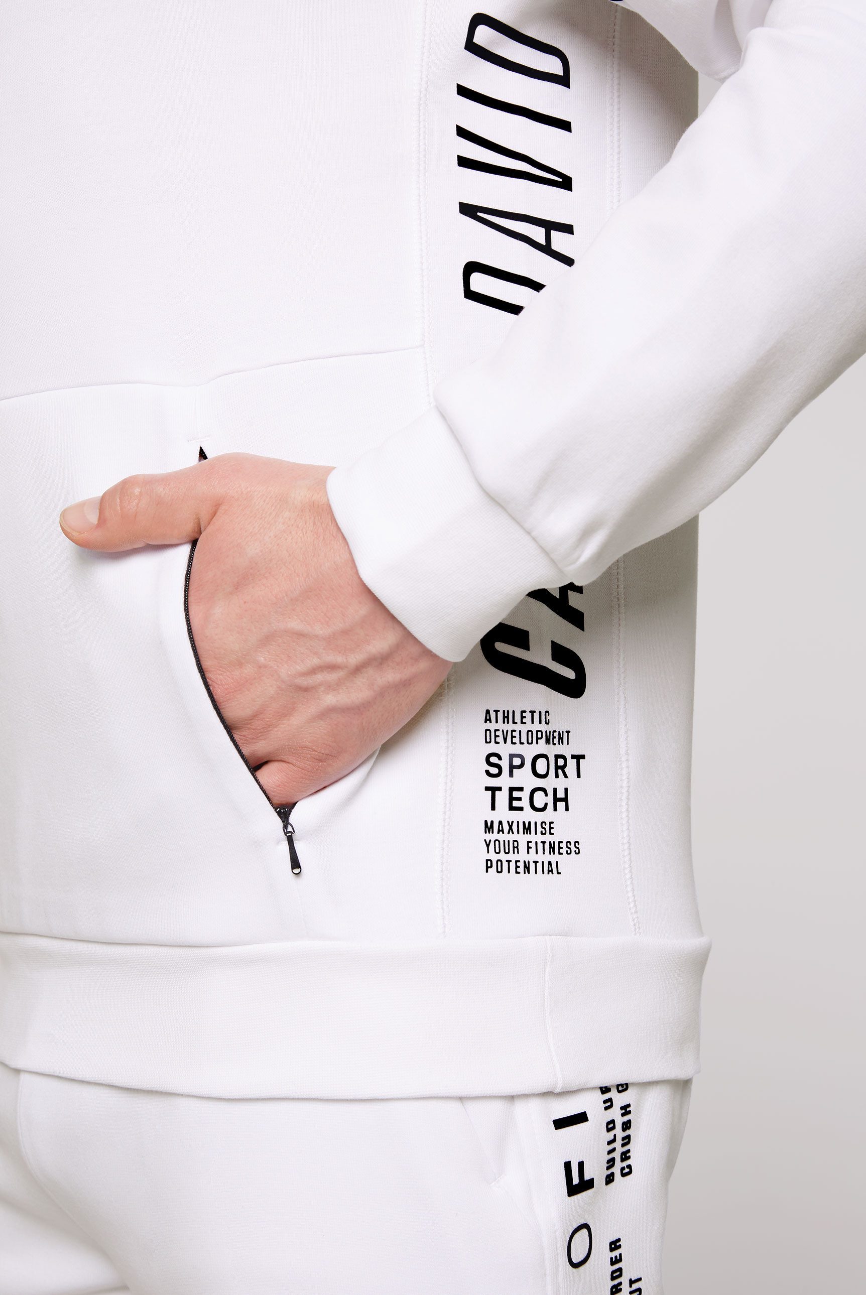 CAMP DAVID Hoodie met contrasterende prints